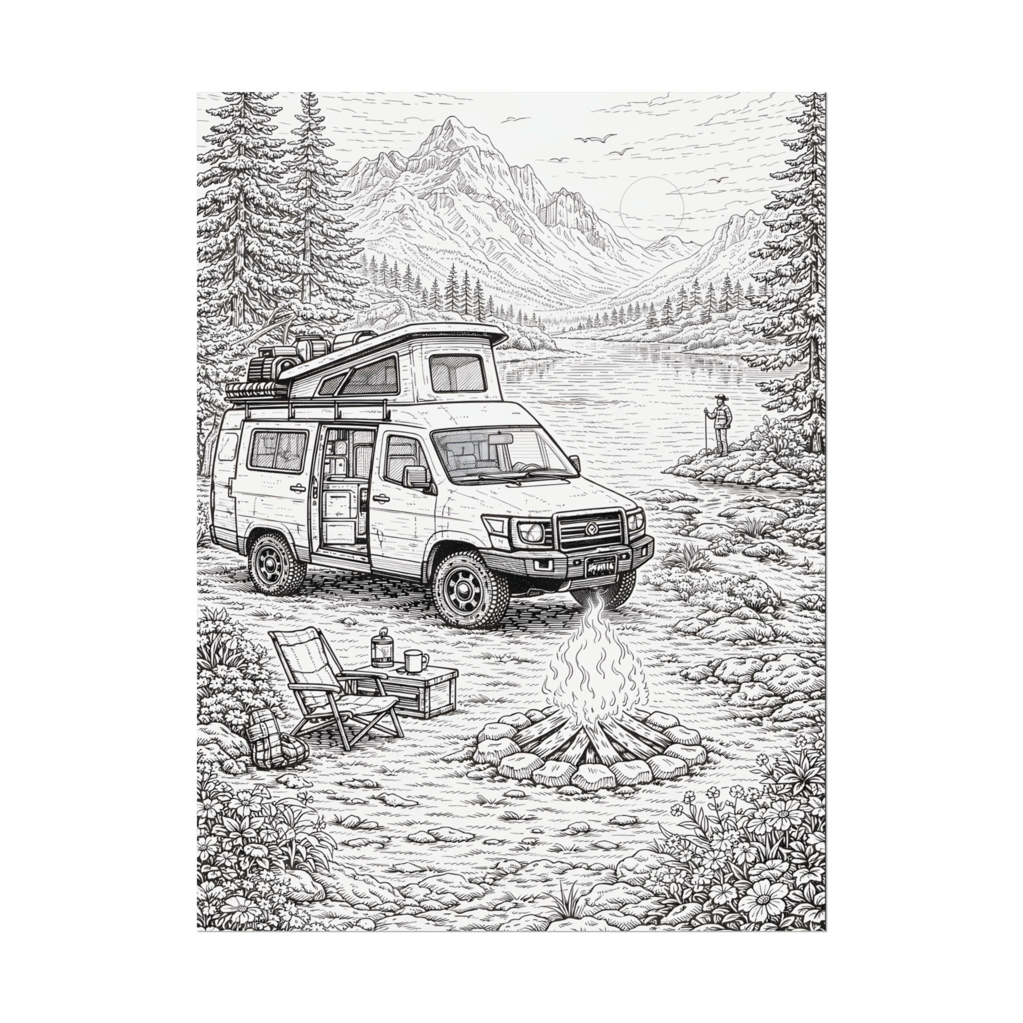 7678214865358858555_2048-1.jpeg Campervan Poster — Vintage RV Camping Landscape Wall Art