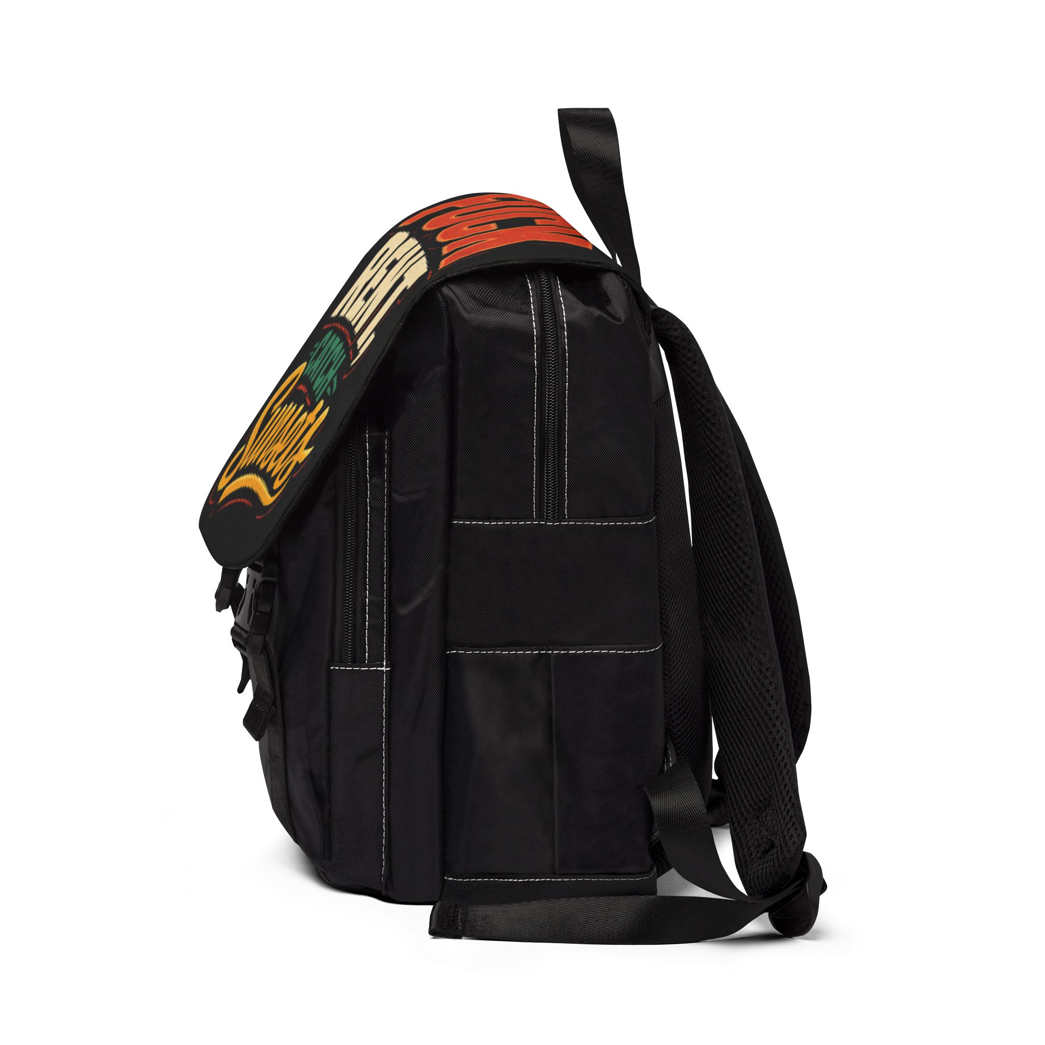 7690407239103703019_2048.jpeg Unisex Casual Shoulder Backpack — "Fuck Rent Catch Sunsets" Design F**K-Line