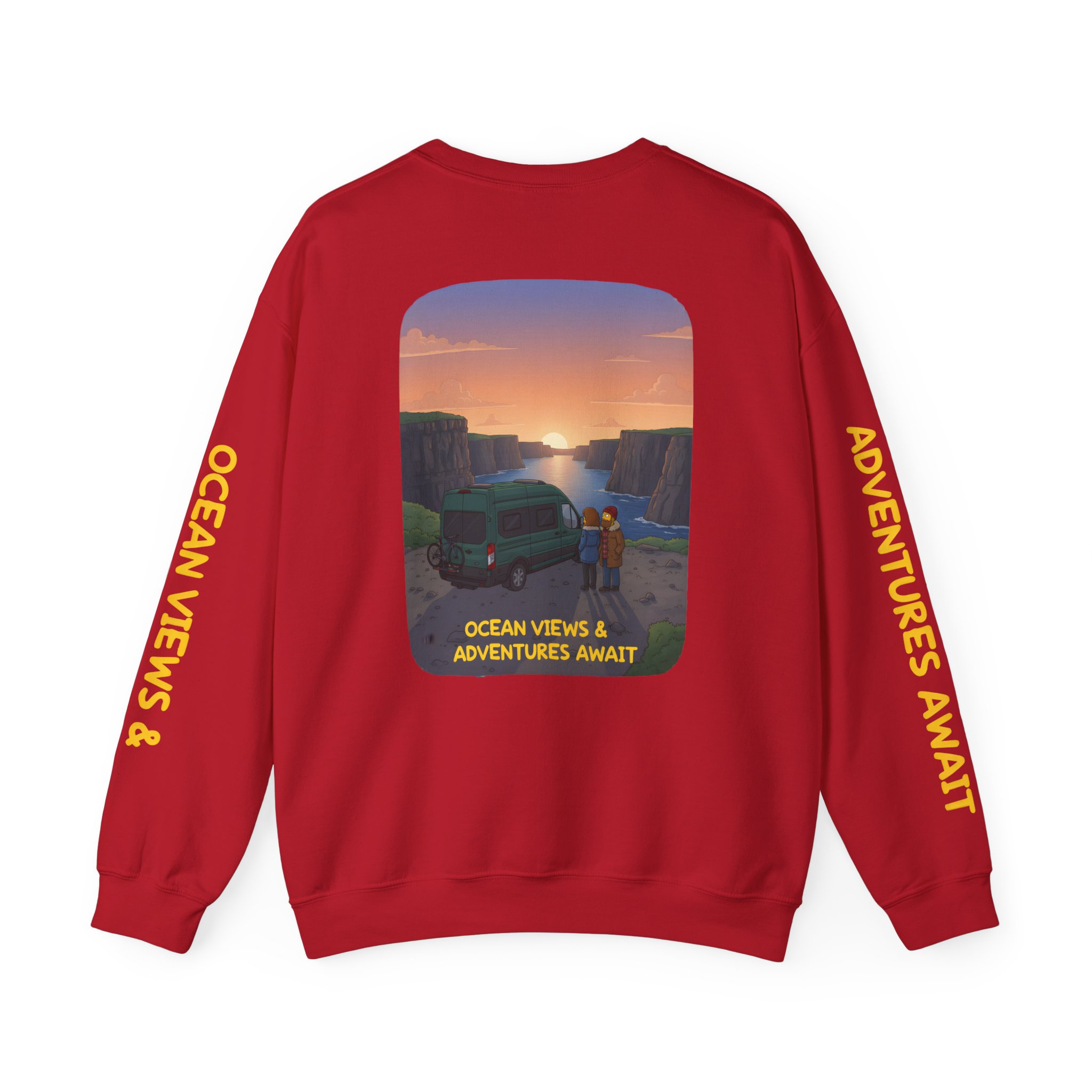 7694432880882424355_2048.jpeg Unisex Heavy Blend™ Crewneck Sweatshirt — "Ocean Views-Adventures Awaits" Design Sitcom-Line
