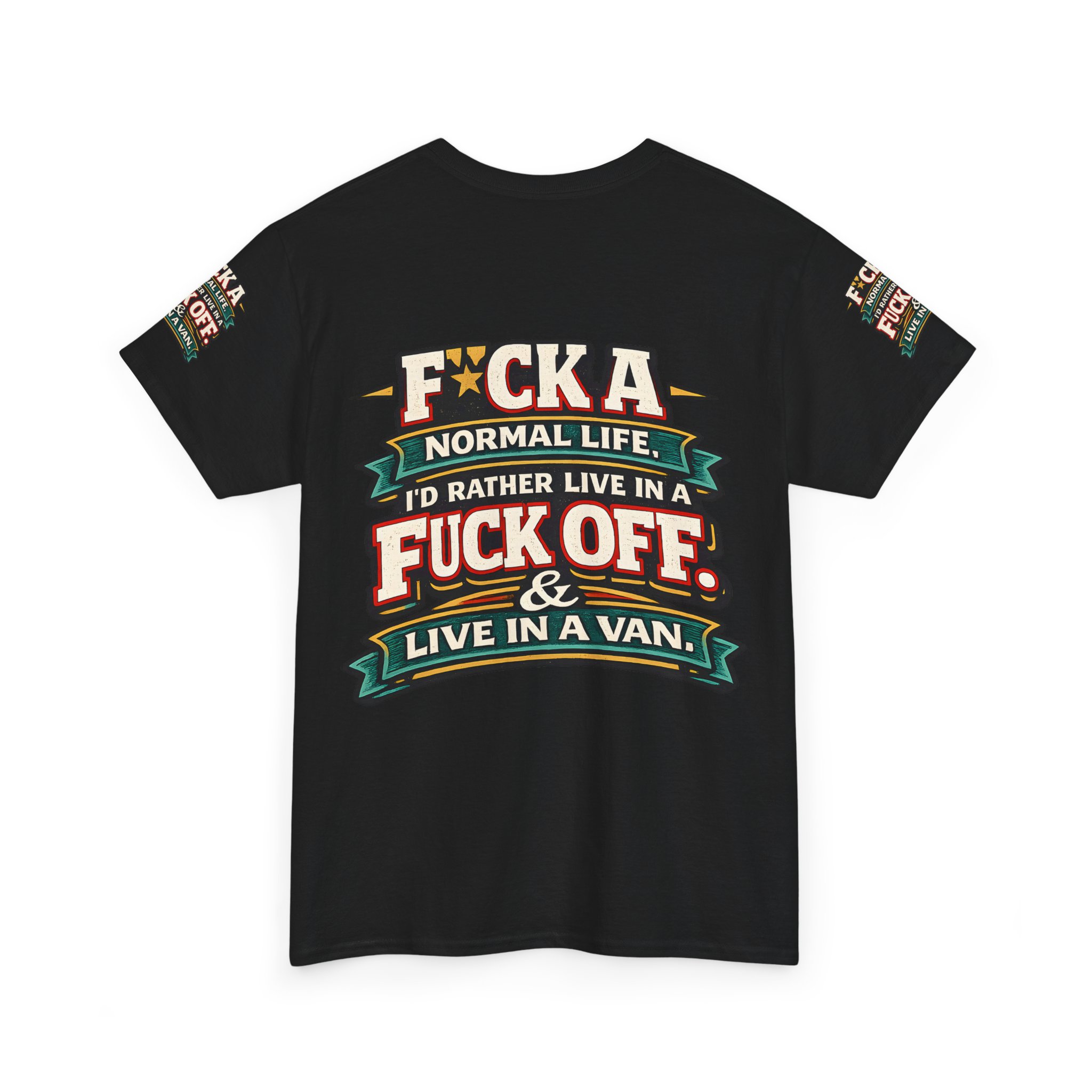 Unisex Heavy Cotton Tee — "Fuck A Normal Life" Design F**K-Line