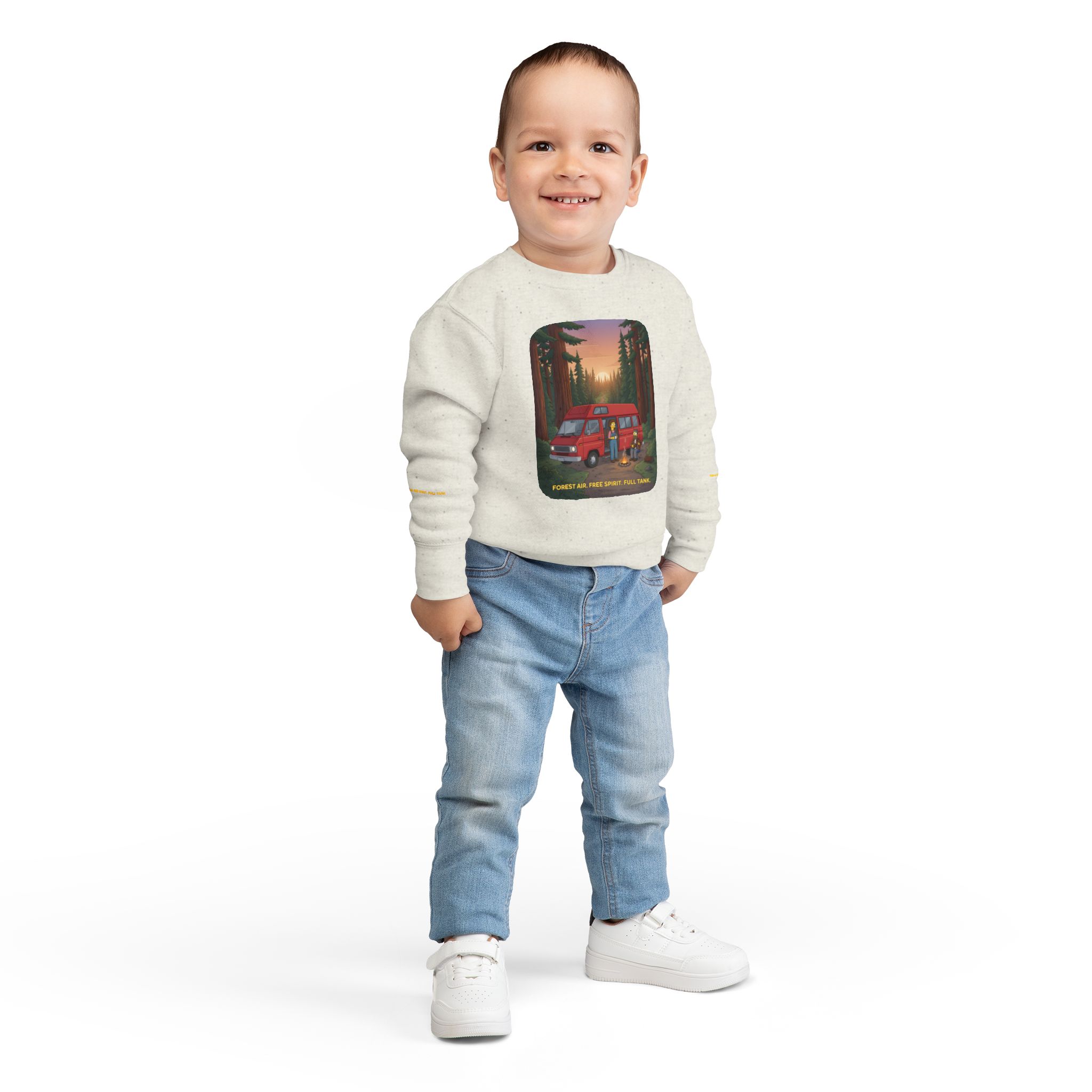 7704705376438793748_2048-1.jpeg Toddler Sweatshirt - "Forest Air Free Spirit Full Tank" (Design Sitcom-Line)