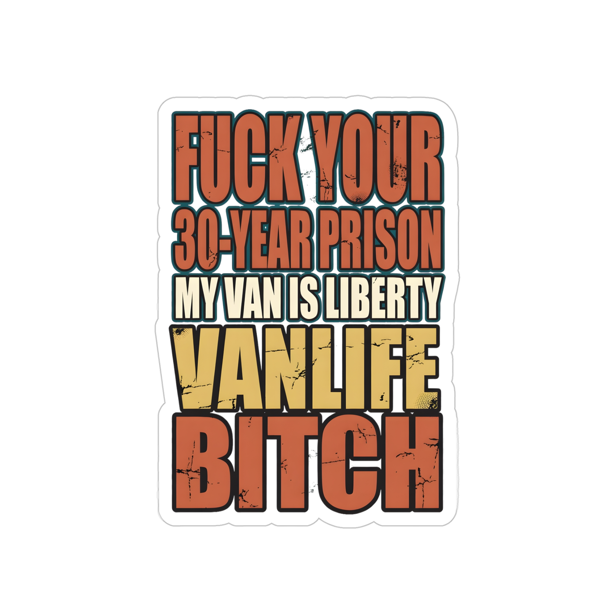 Transparent Outdoor Stickers – "Fuck Your 30 Year" Design F**K-Line
