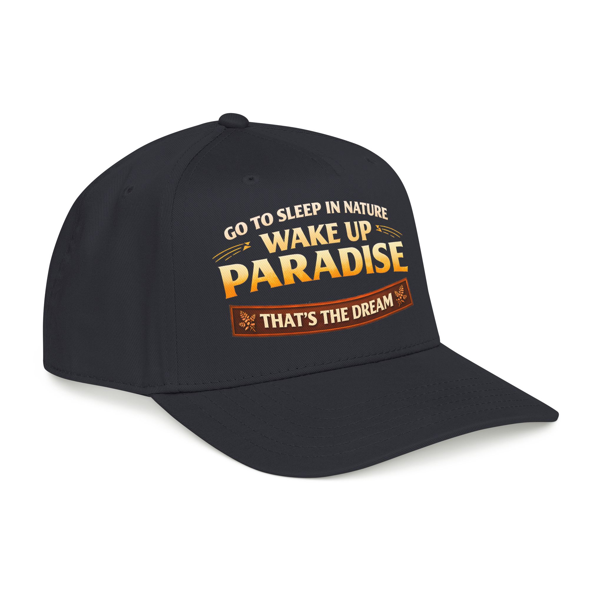 Baseball Cap - "Go sleep Nature-Wake Up Paradise" Design Scenic-Line