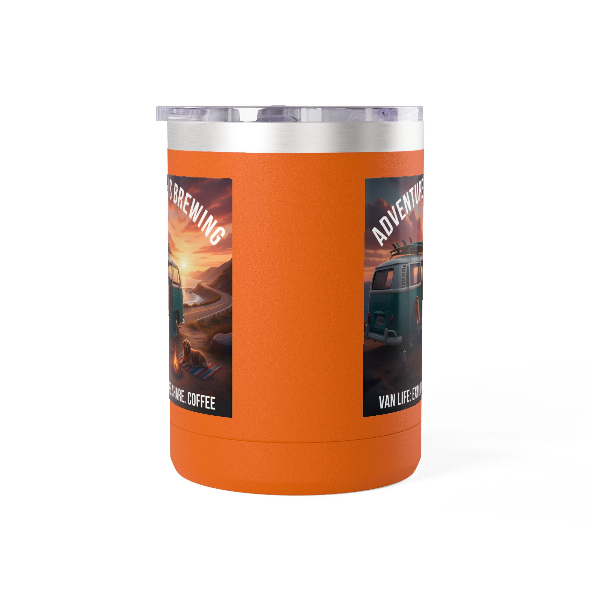 Coffee Mug Tumbler, 15oz-- "Adventure Is Brewing"