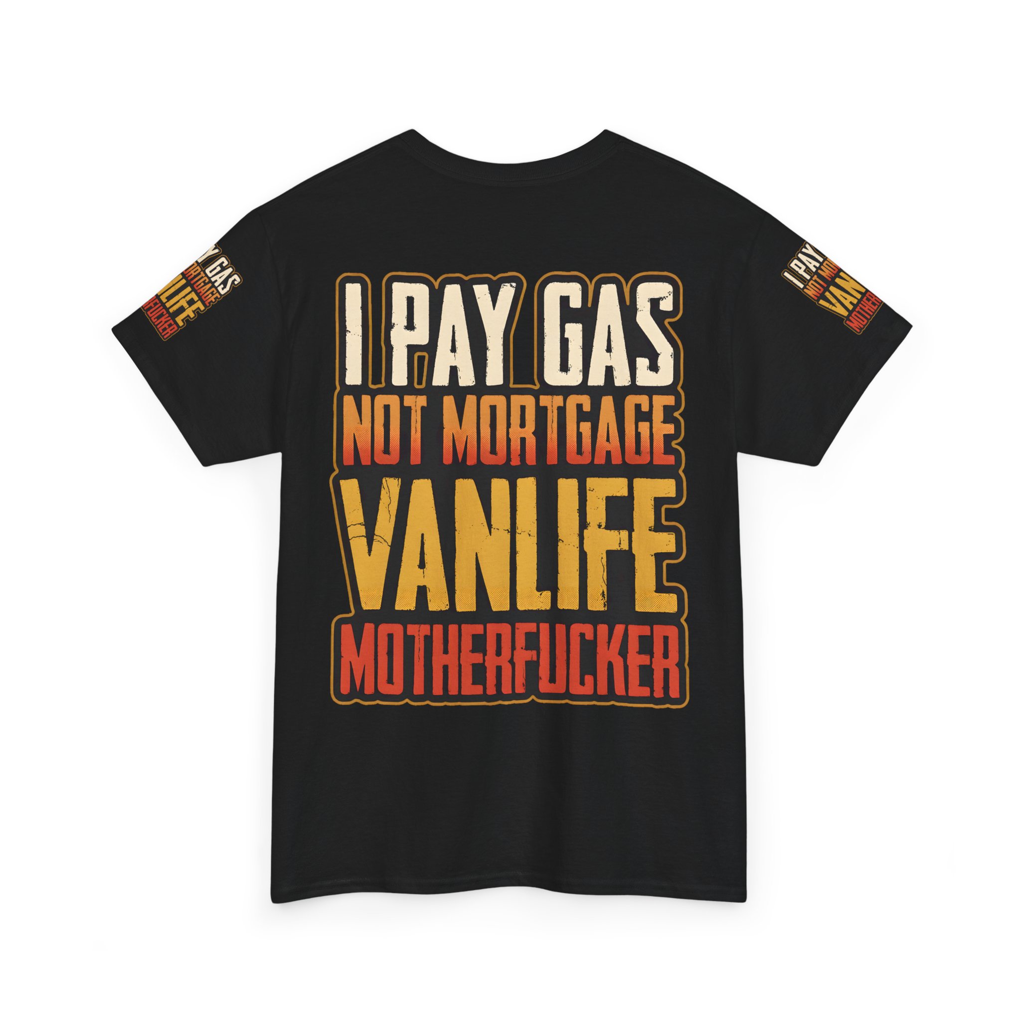 Unisex Heavy Cotton Tee — "I Pay Gas Not Mortgage" Design F**K-Line