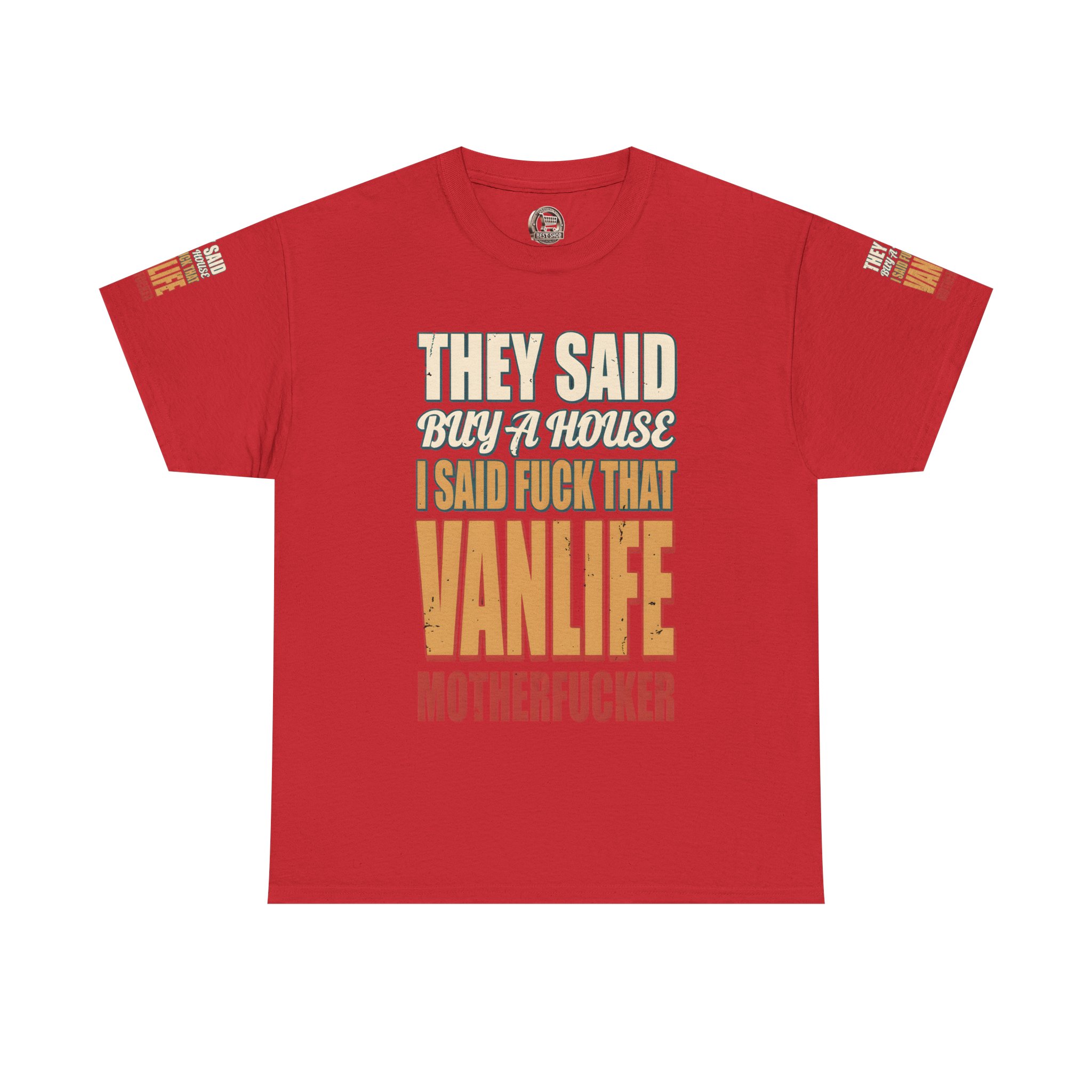 7739147887190359783_2048.jpeg Unisex Heavy Cotton Tee — "They Said Buy A House" Design F**K-Line