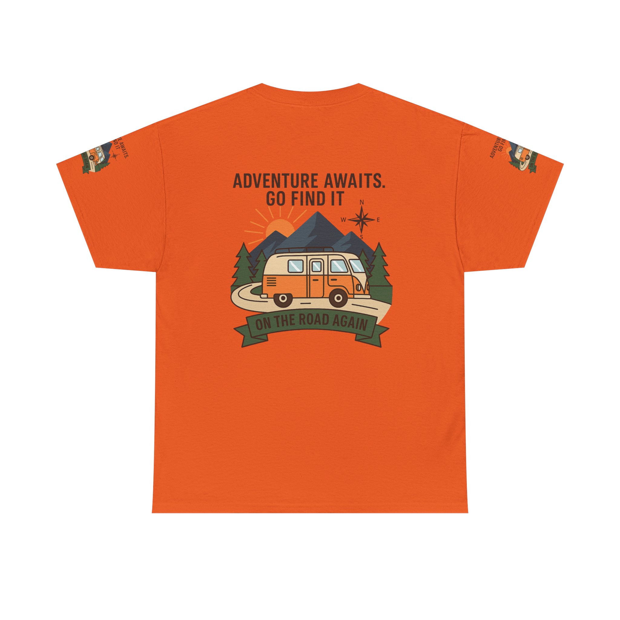 7744482044940316059_2048.jpeg Unisex Heavy Cotton Tee — 'Adventure Awaits. Go Find It' Camper Van T‑Shirt