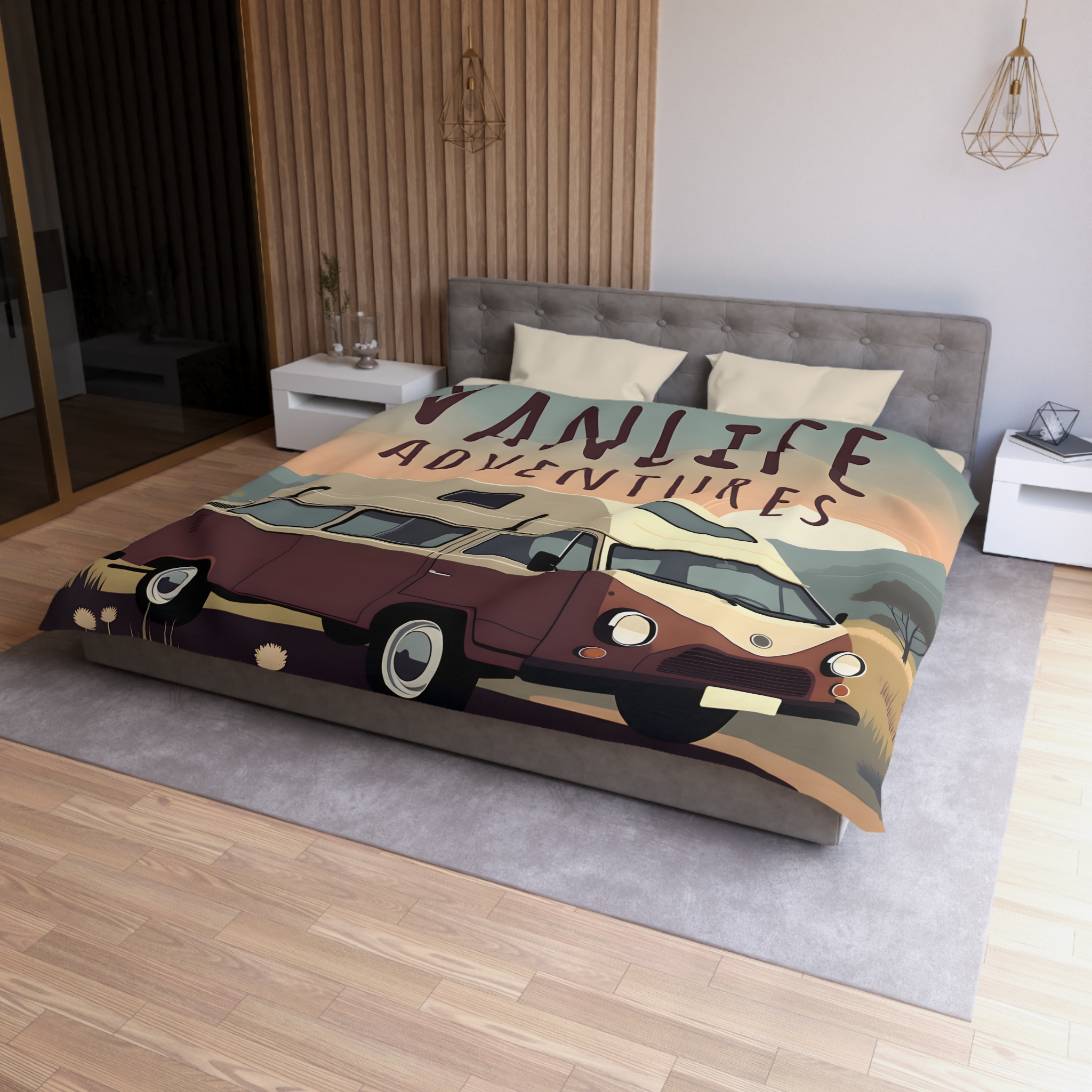 7748547314897263753_2048.jpeg Duvet Cover - 'Vanlife Adventures' Retro Camper Bedding