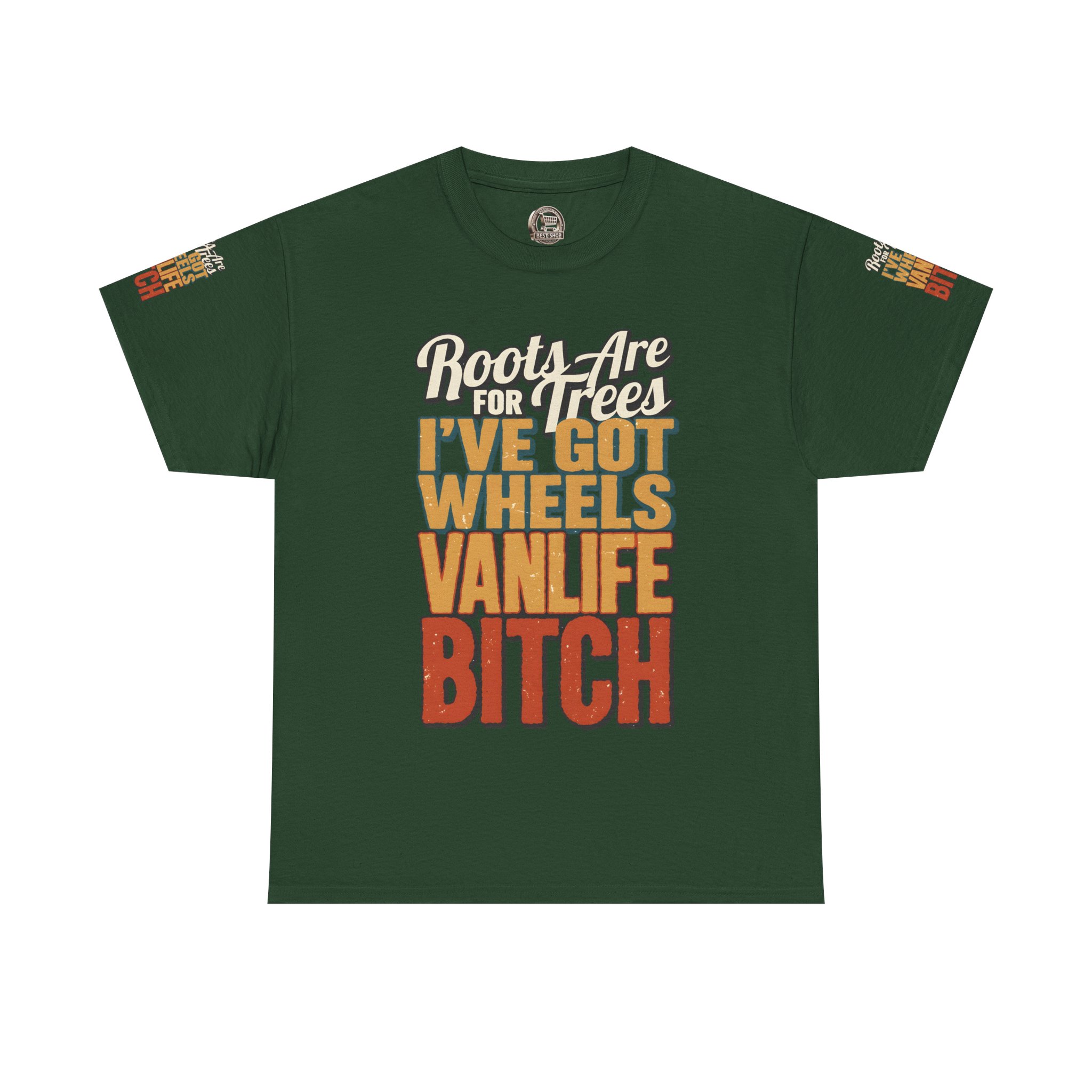 Unisex Heavy Cotton Tee — "Roots Are For Trees" Design F**K-Line