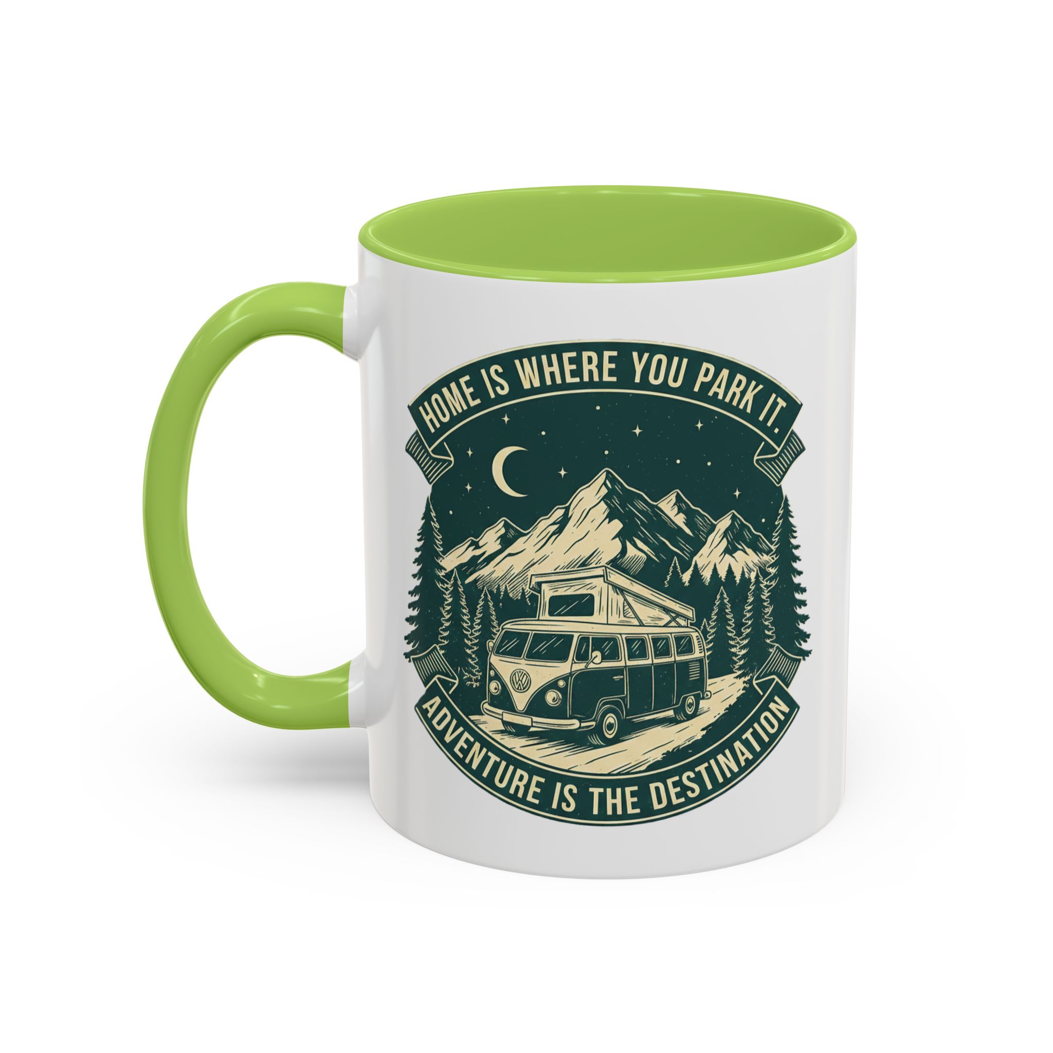 Coffee Mug — "Home Is Where You Park It-Adventure is the destination"  (11/15oz) (Both sides printed)