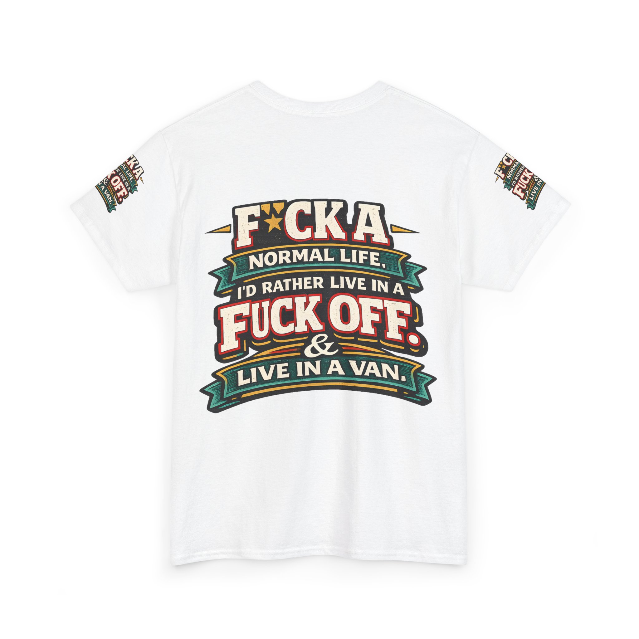 Unisex Heavy Cotton Tee — "Fuck A Normal Life" Design F**K-Line