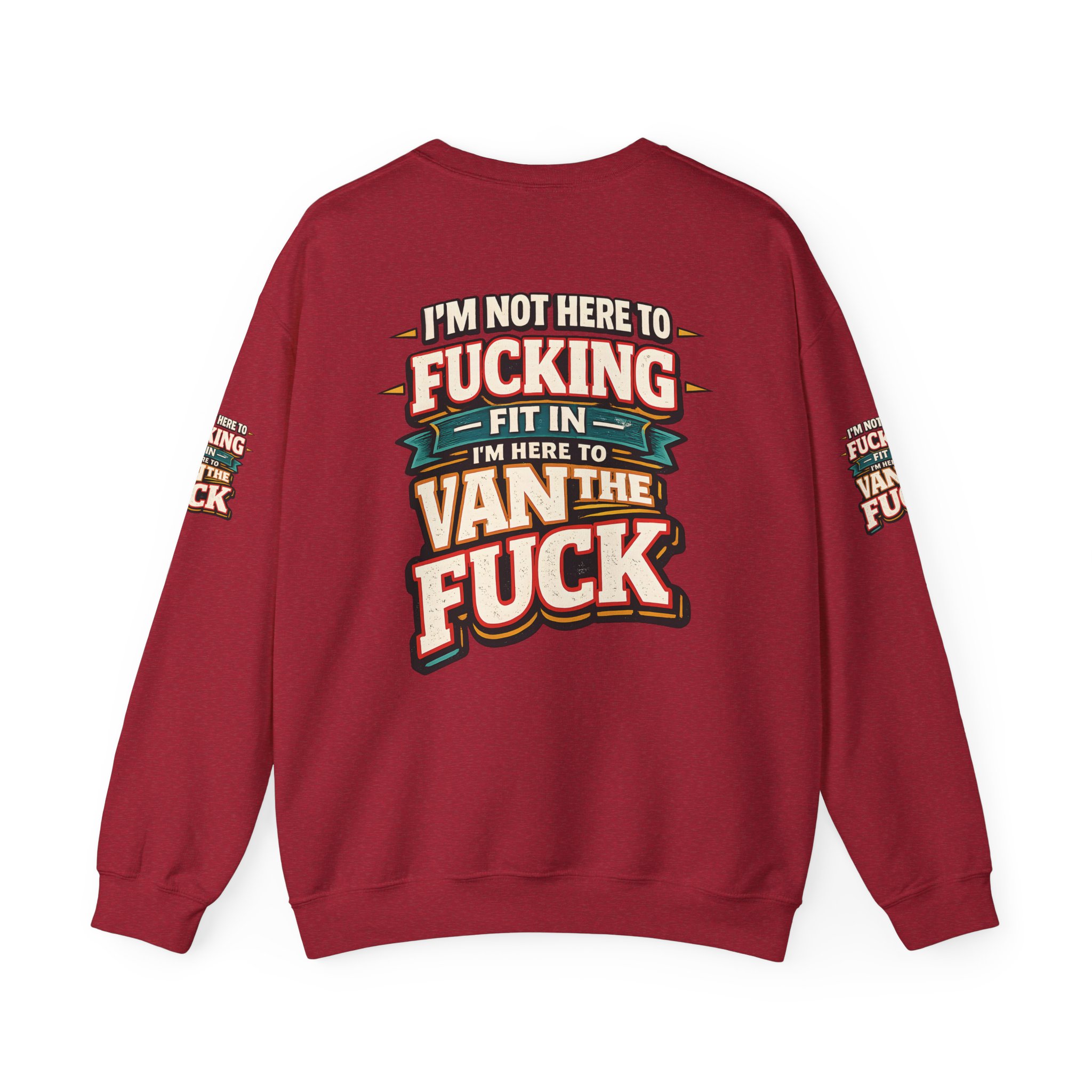 7756984586049637991_2048.jpeg Unisex Heavy Blend™ Crewneck Sweatshirt — "I´m Not Here To Fucking Fit In" Design F**K-Line