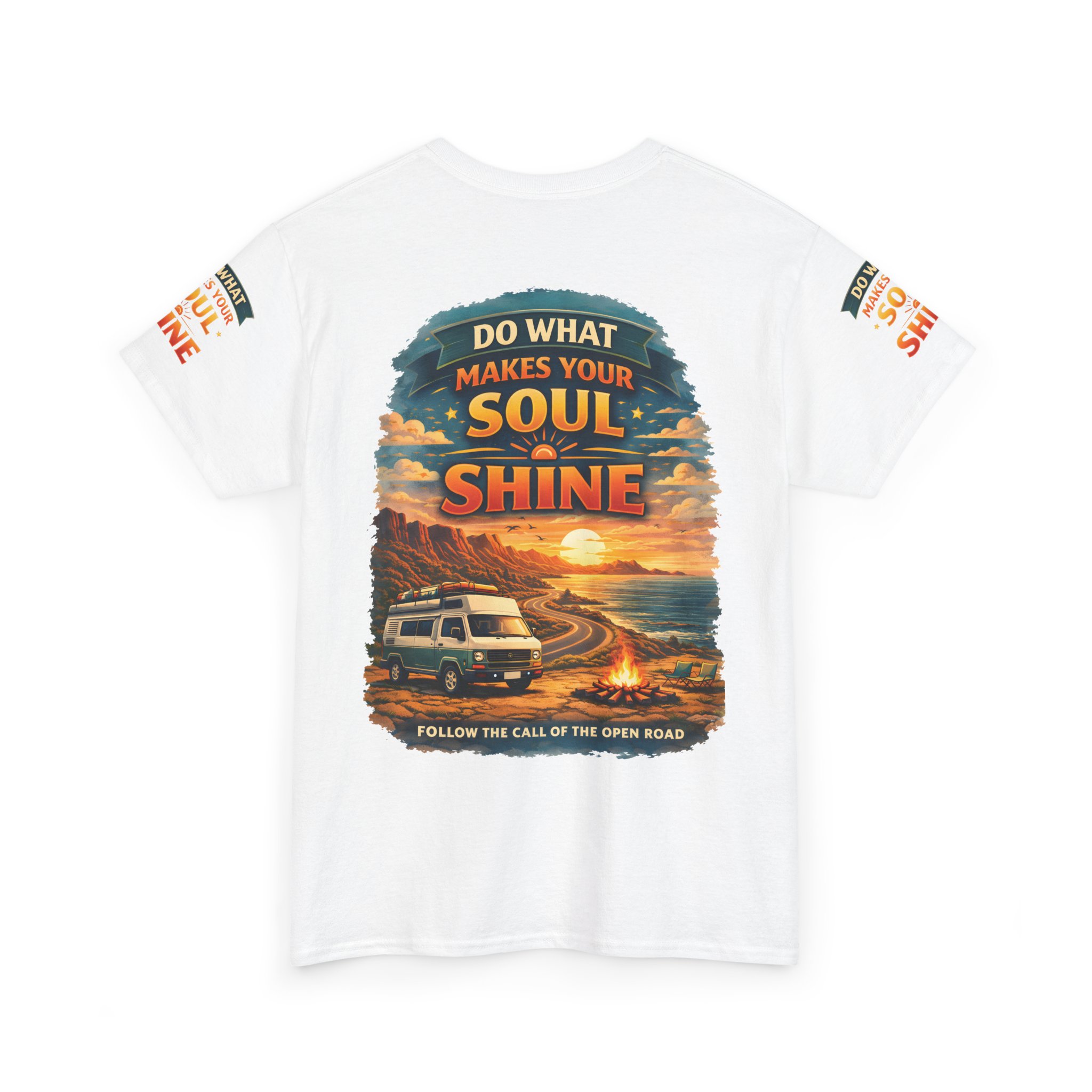 Unisex Heavy Cotton Tee — "Do What Makes Your Soul Shine" Design Scenic-Line