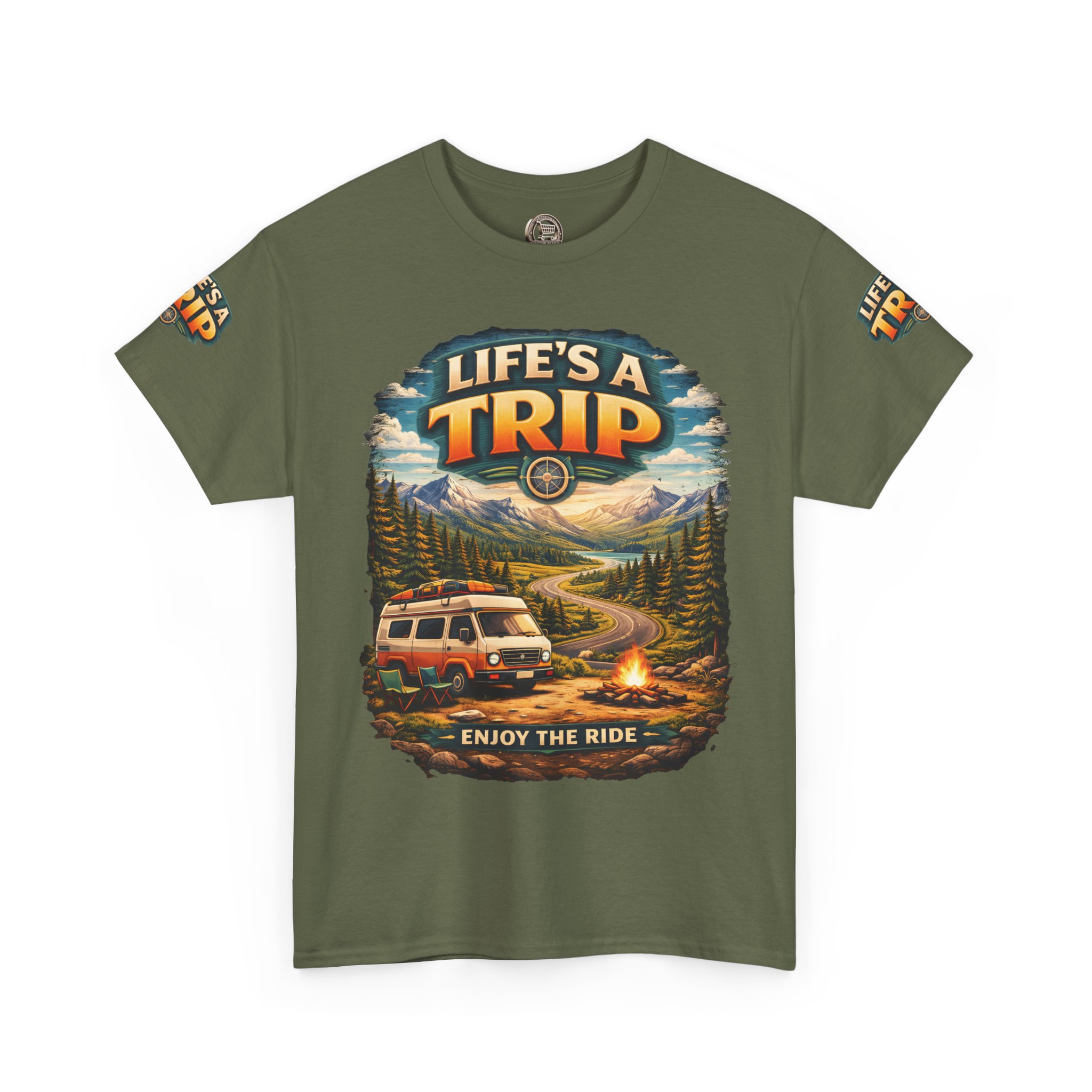 7762549422766471615_2048.jpeg Unisex Heavy Cotton Tee — "Live´s A Trip-Enjoy The Ride" Design Scenic-Line