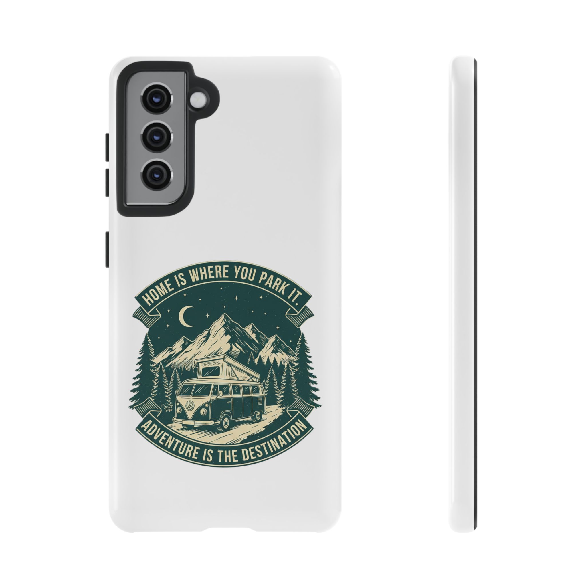 Phone Case — "Home Is Where You Park It-Adventure is the destination" Camper Van Design