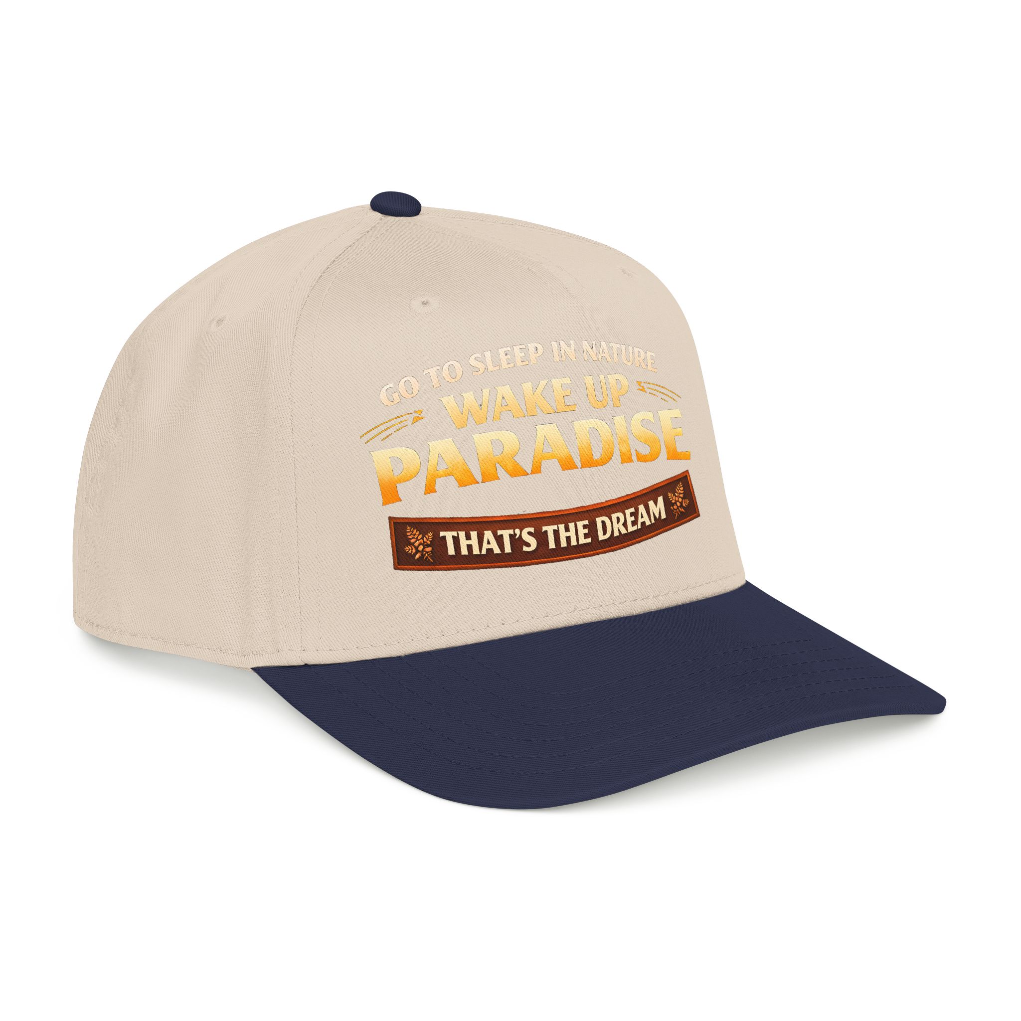 Baseball Cap - "Go sleep Nature-Wake Up Paradise" Design Scenic-Line