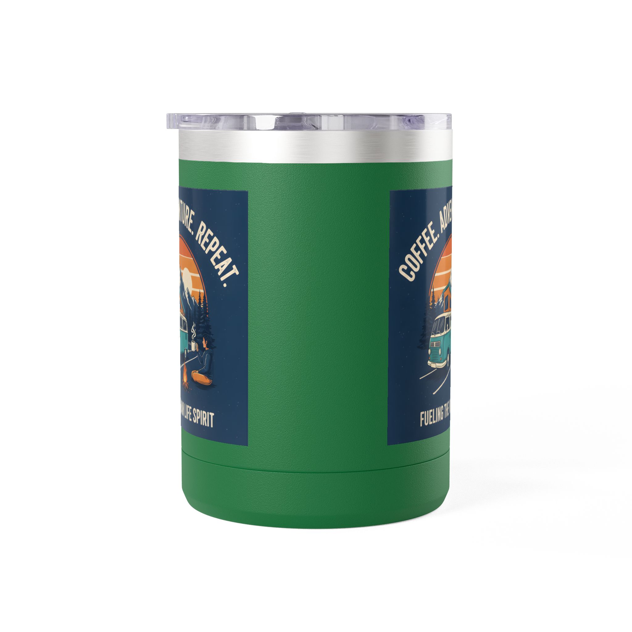 Coffee Mug Tumbler, 15oz — “Coffee. Adventure. Repeat.”