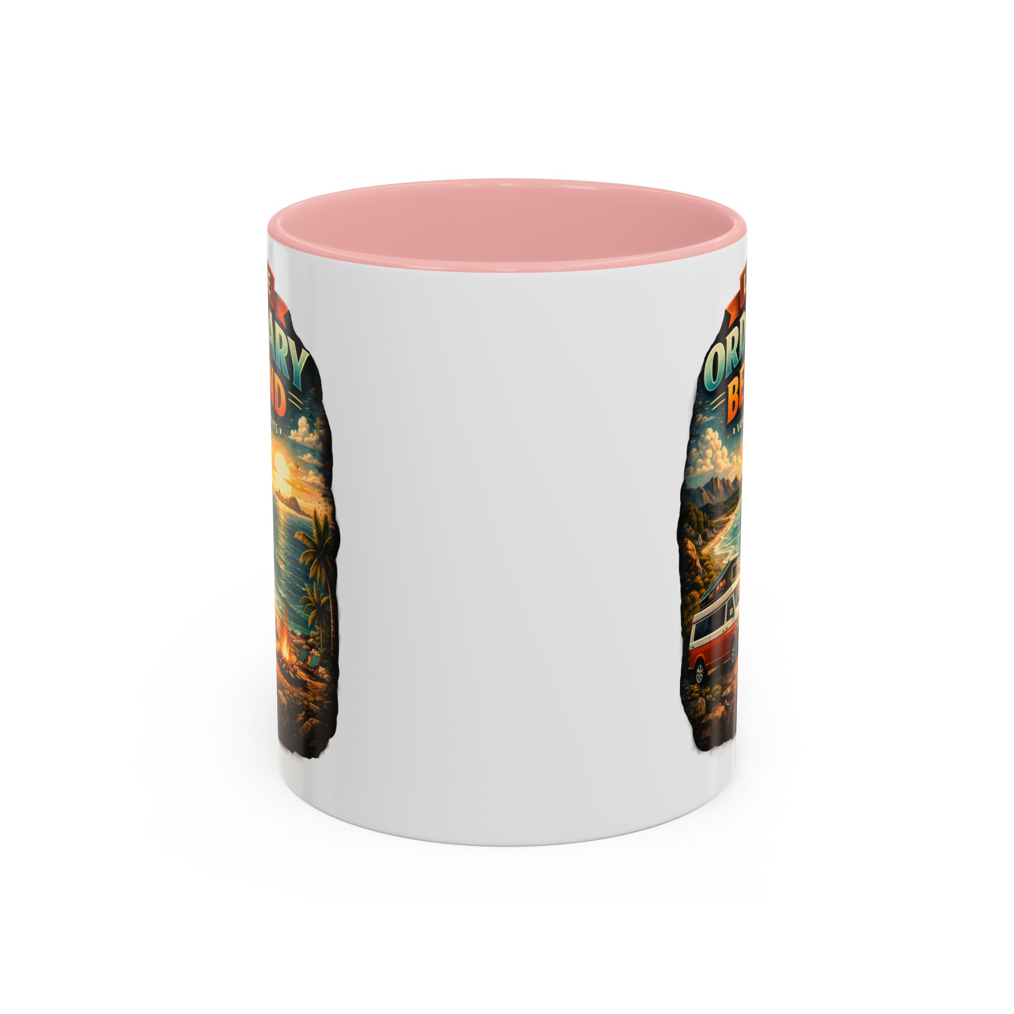 Accent Coffee Mug (11, 15oz) — "Leave Ordinary Behind" Design Scenic-Line