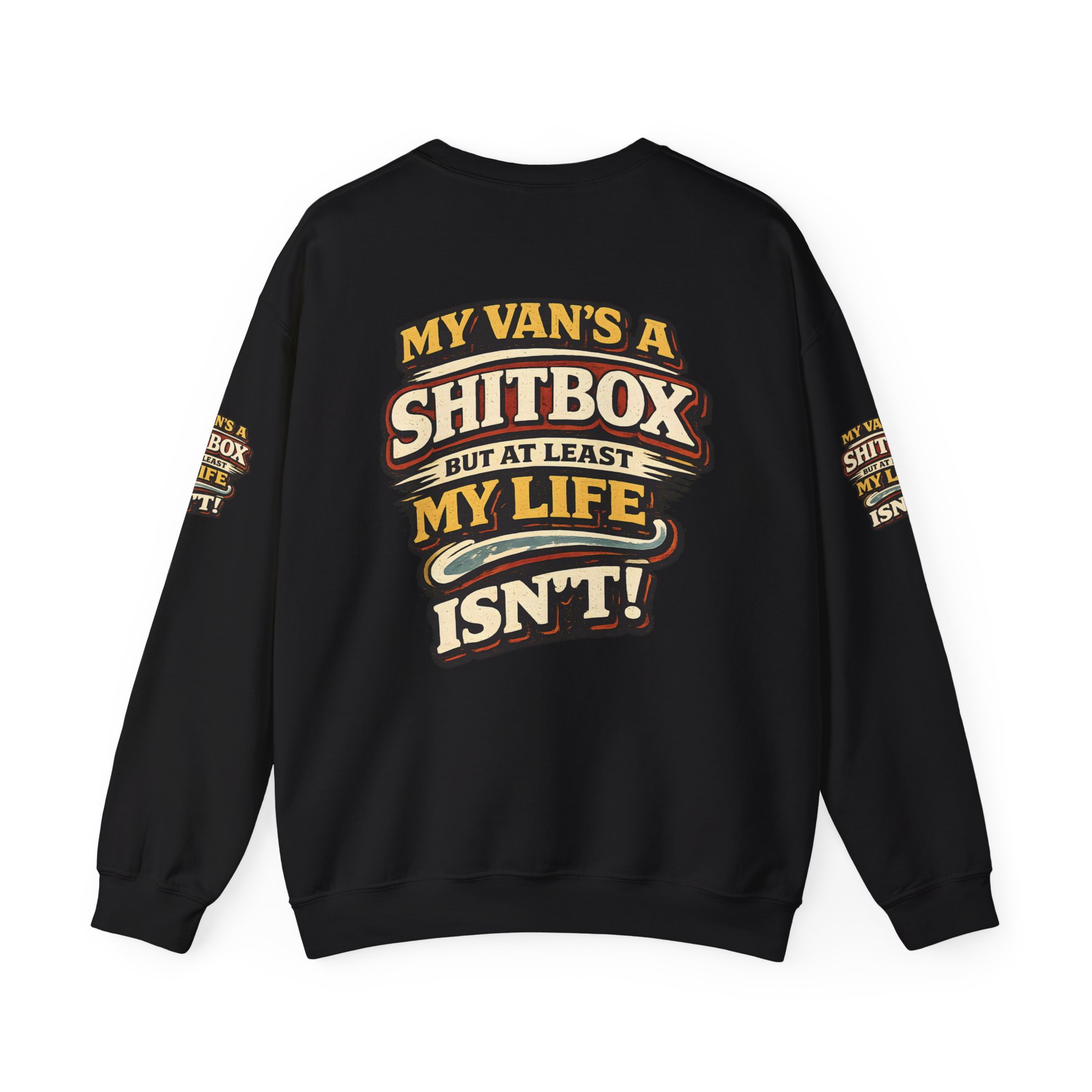 7789978818585589767_2048.jpeg Unisex Heavy Blend™ Crewneck Sweatshirt — "My Van`s A Shitbox" Design F**K-Line