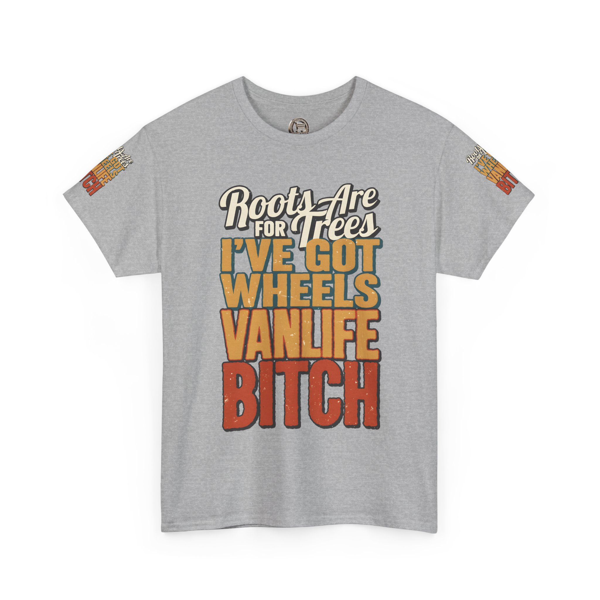 Unisex Heavy Cotton Tee — "Roots Are For Trees" Design F**K-Line