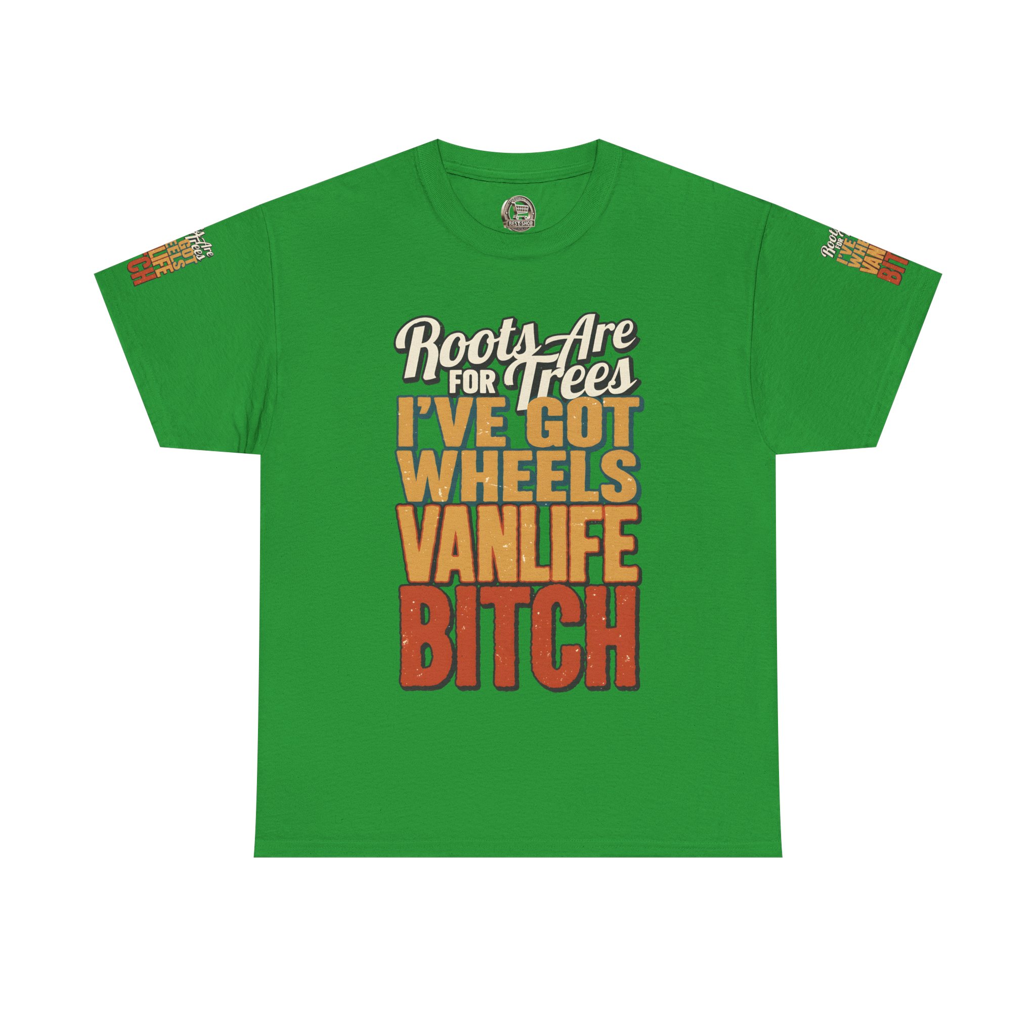 Unisex Heavy Cotton Tee — "Roots Are For Trees" Design F**K-Line