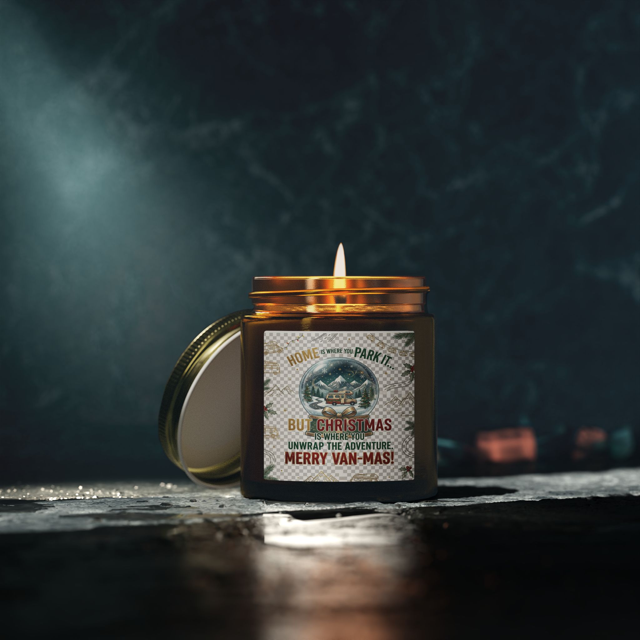 Merry Van-mas Coconut Apricot Scented Candle (4oz/9oz)