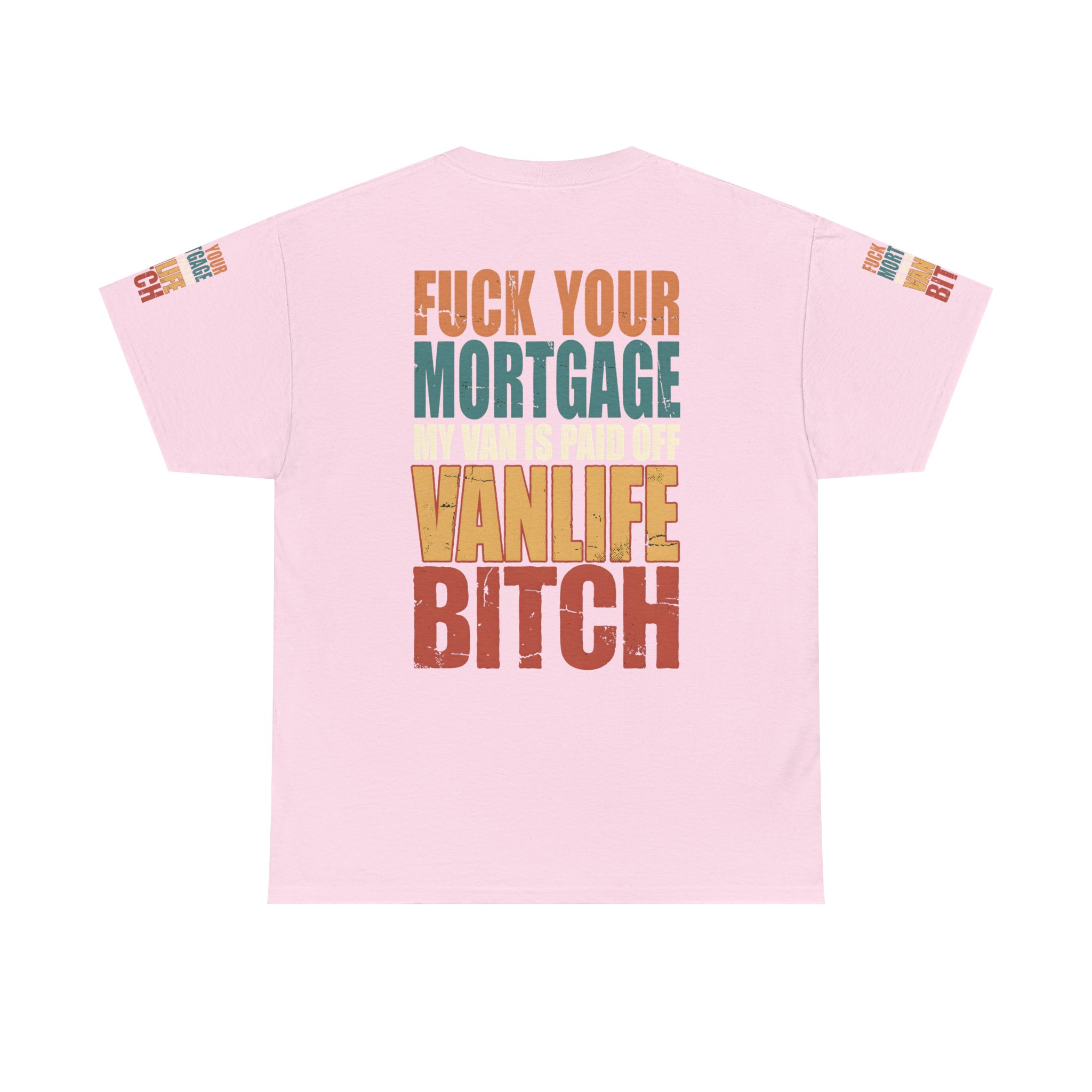 Unisex Heavy Cotton Tee — "Fuck Your Mortgage" Design F**K-Line