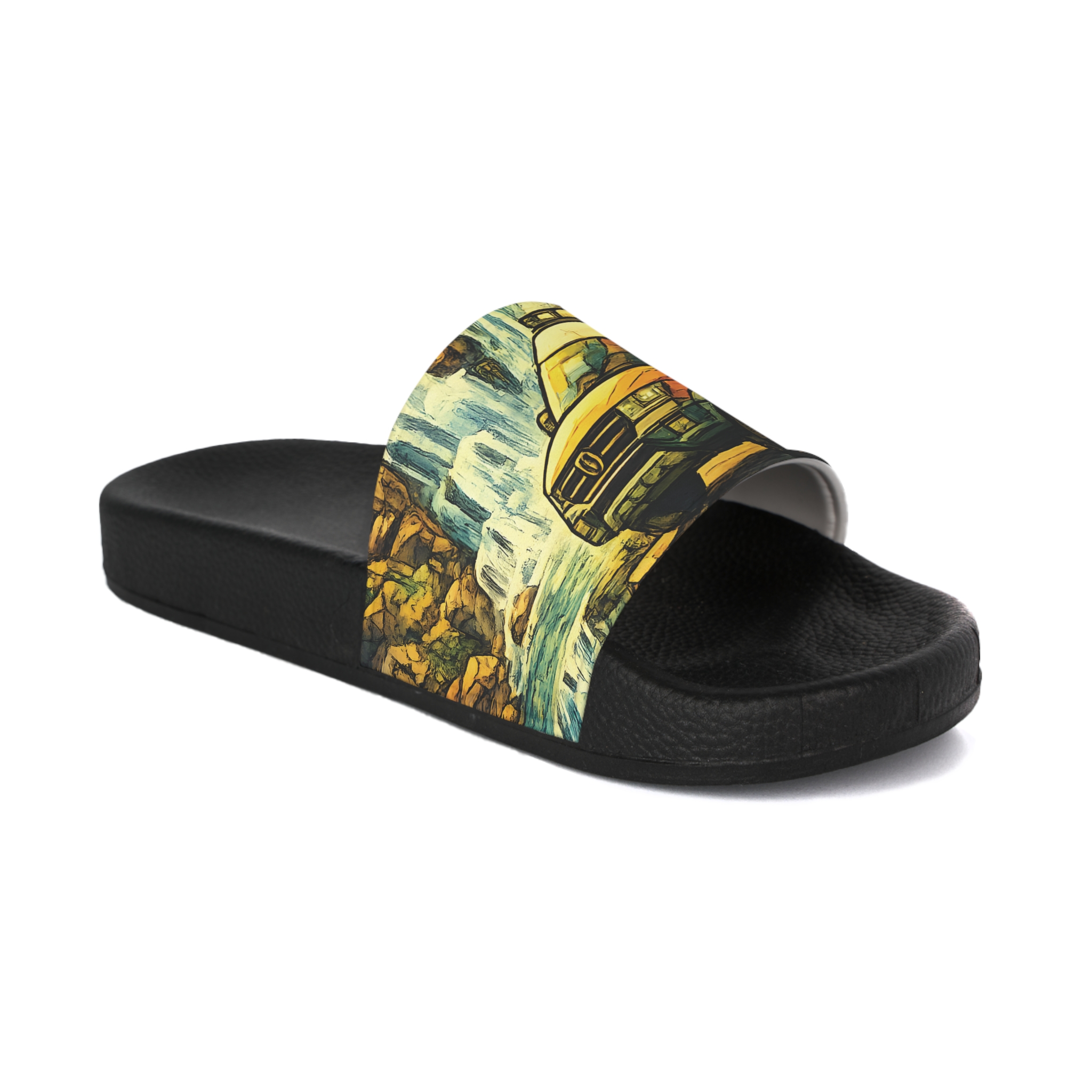 Women's Slide Sandals - VW Camper Slides (Cubic-Line)