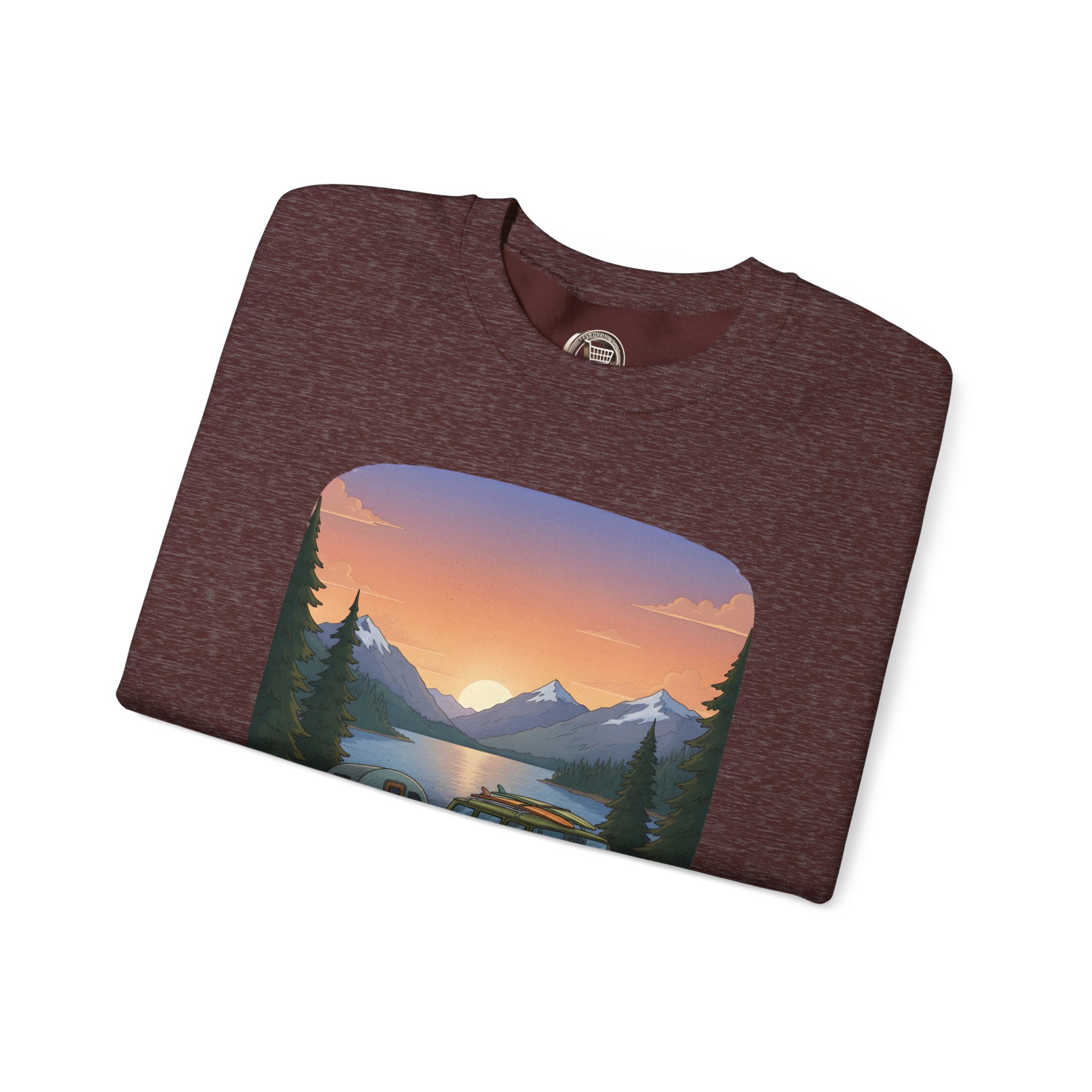 Unisex Heavy Blend™ Crewneck Sweatshirt — "Take The Scenic Route" Design Sitcom-Line
