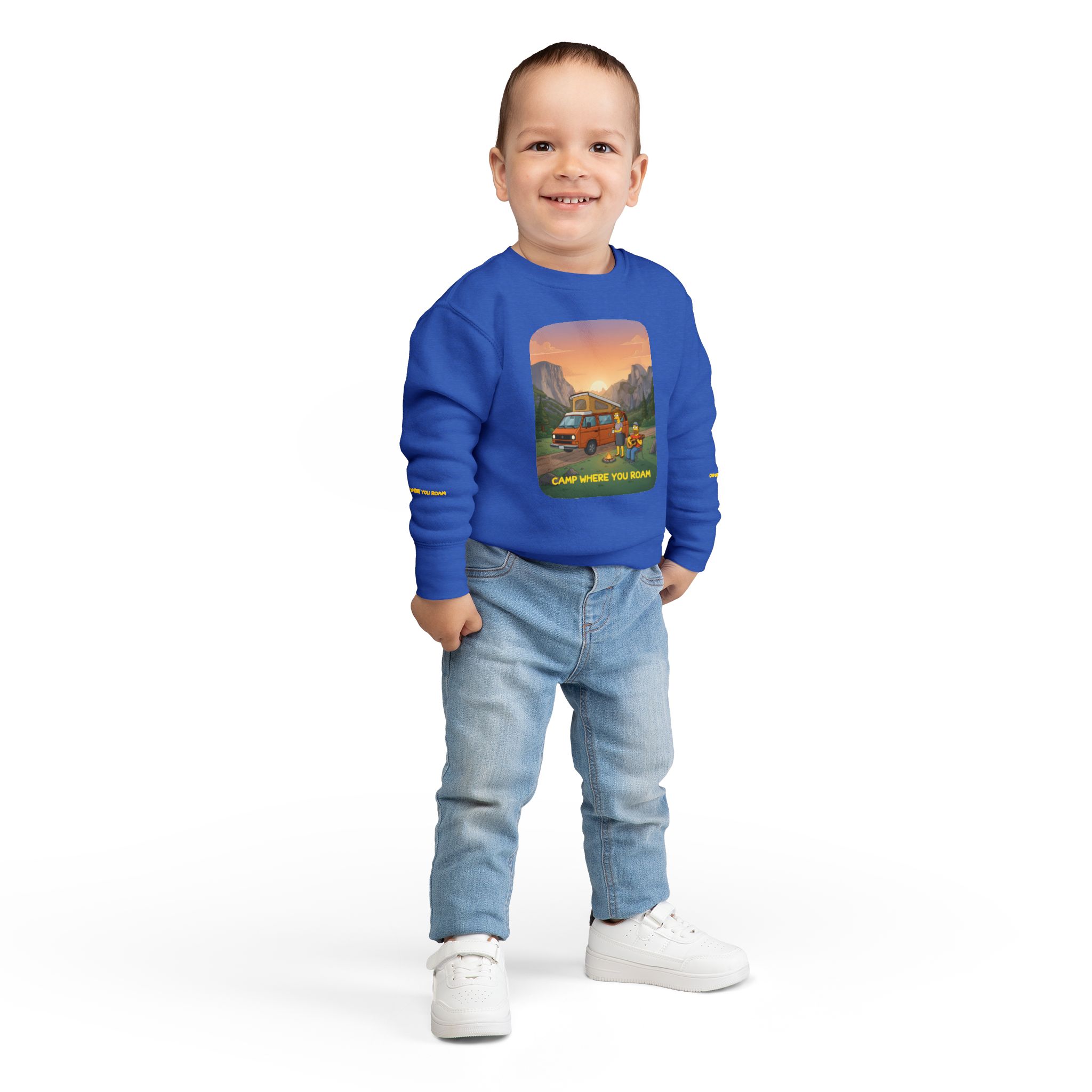 7814899047894049934_2048-1.jpeg Toddler Sweatshirt - "Camp Where You Roam" (Design Sitcom-Line)