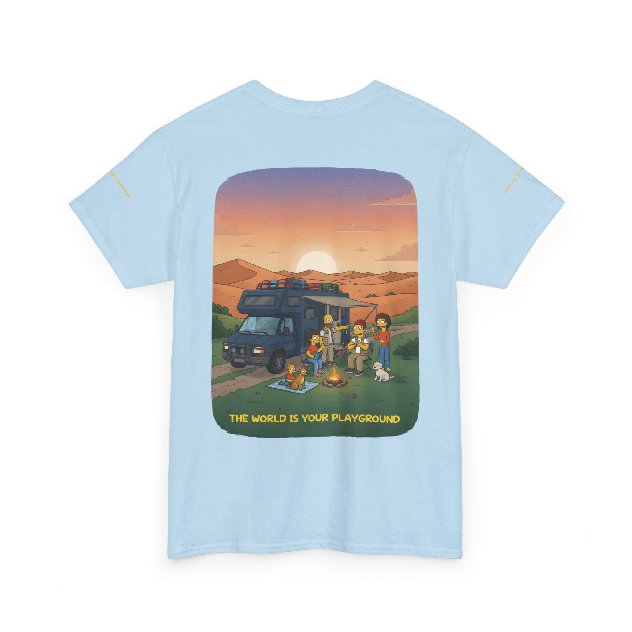 Unisex Heavy Cotton Tee — "The World Is Your playground" Design Sitcom-Line