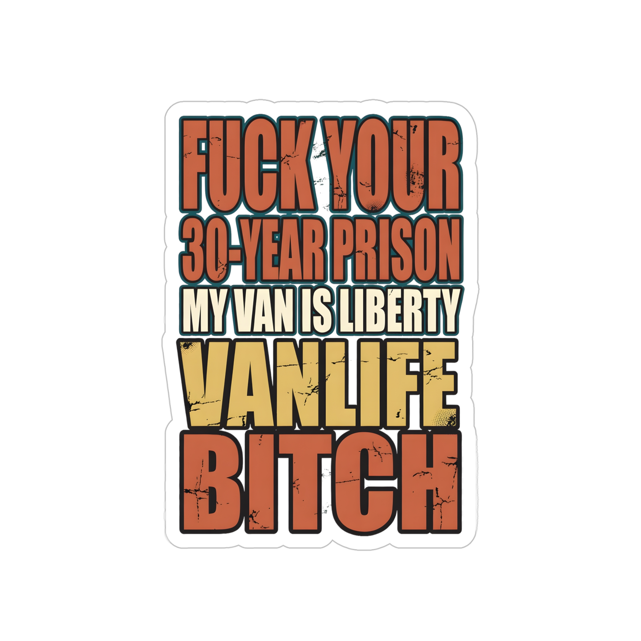 Transparent Outdoor Stickers – "Fuck Your 30 Year" Design F**K-Line