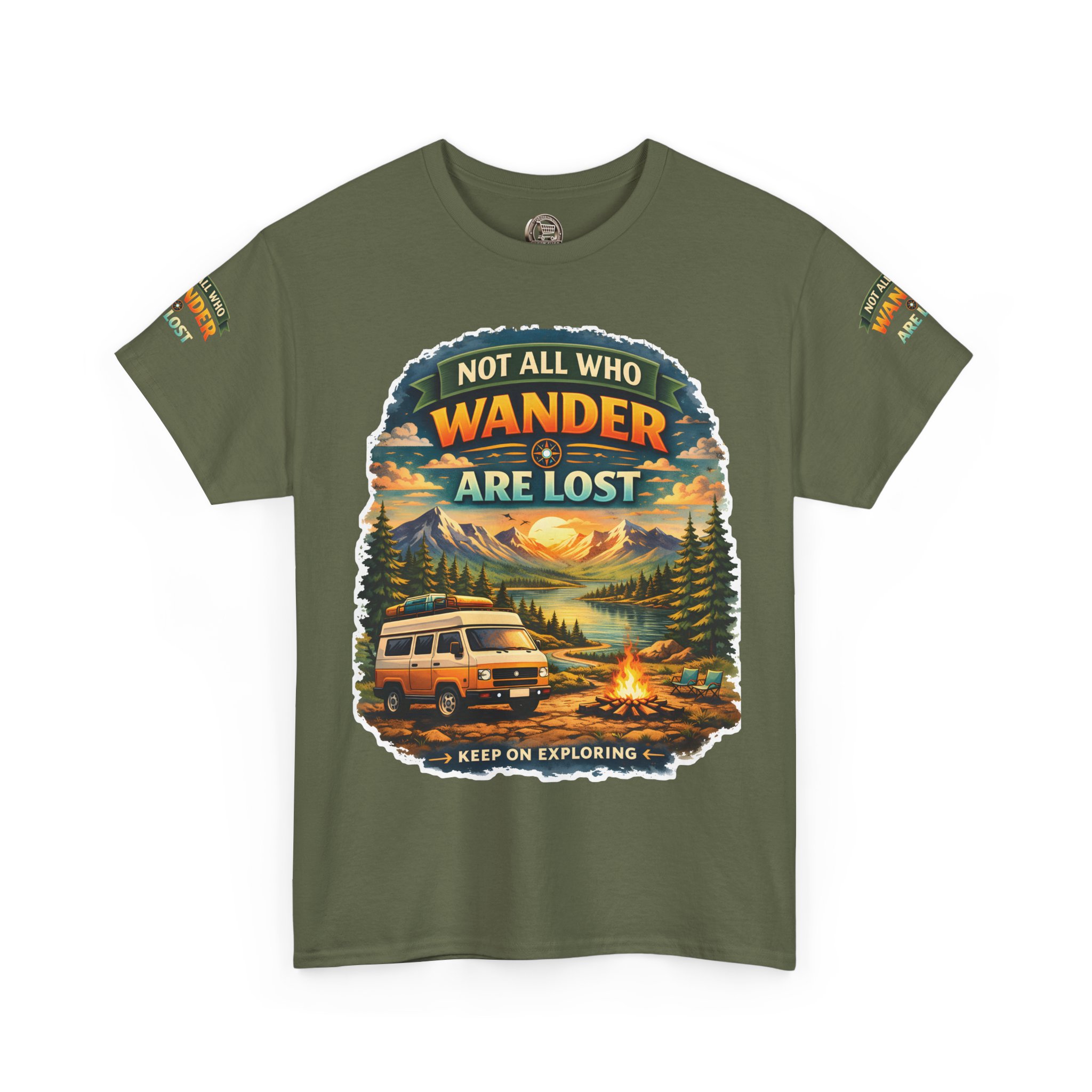 7846134148835314259_2048.jpeg Unisex Heavy Cotton Tee — "Not All Who Wander Are Lost" Design Scenic-Line