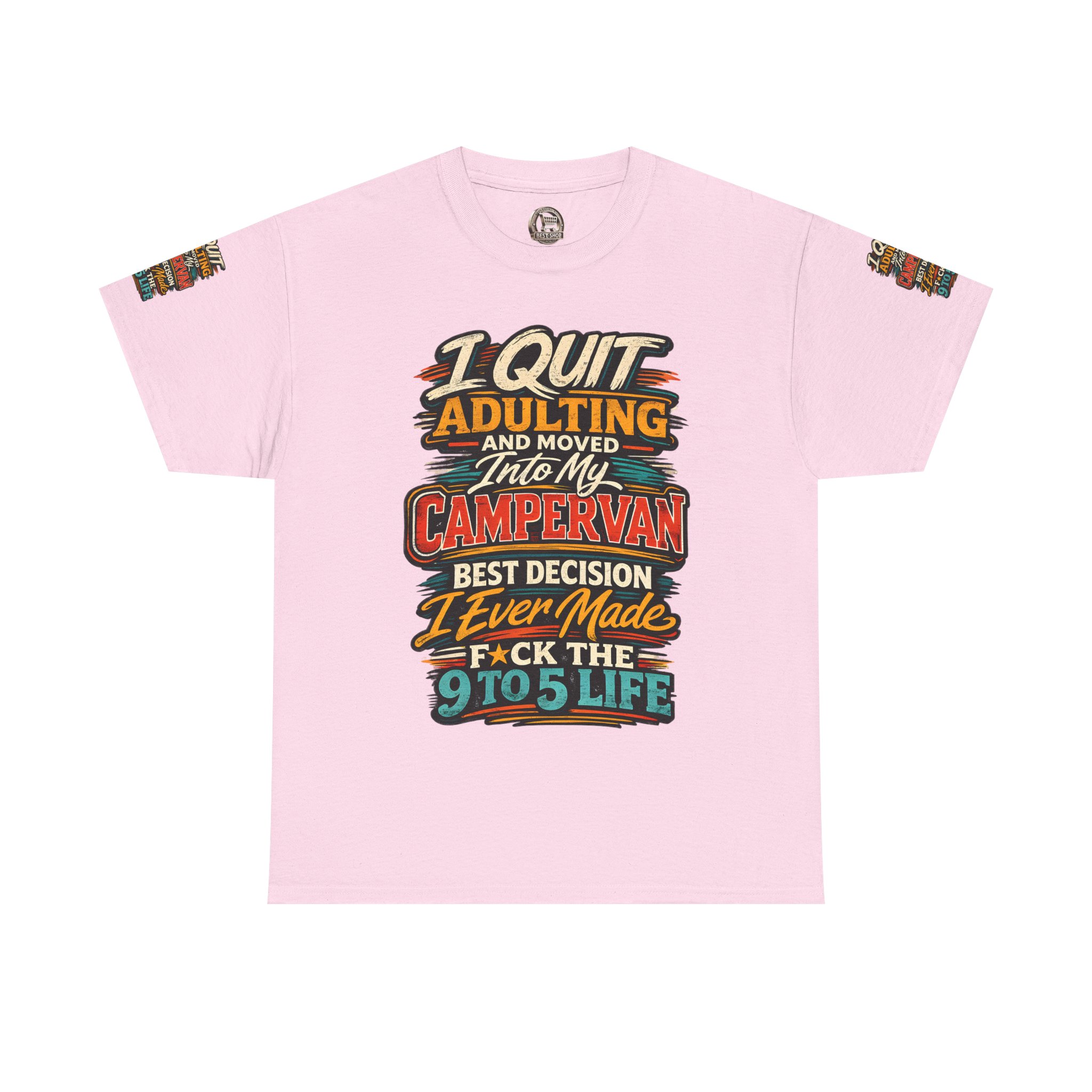 Unisex Heavy Cotton Tee — "I Quit Adulting" Design F**K-Line