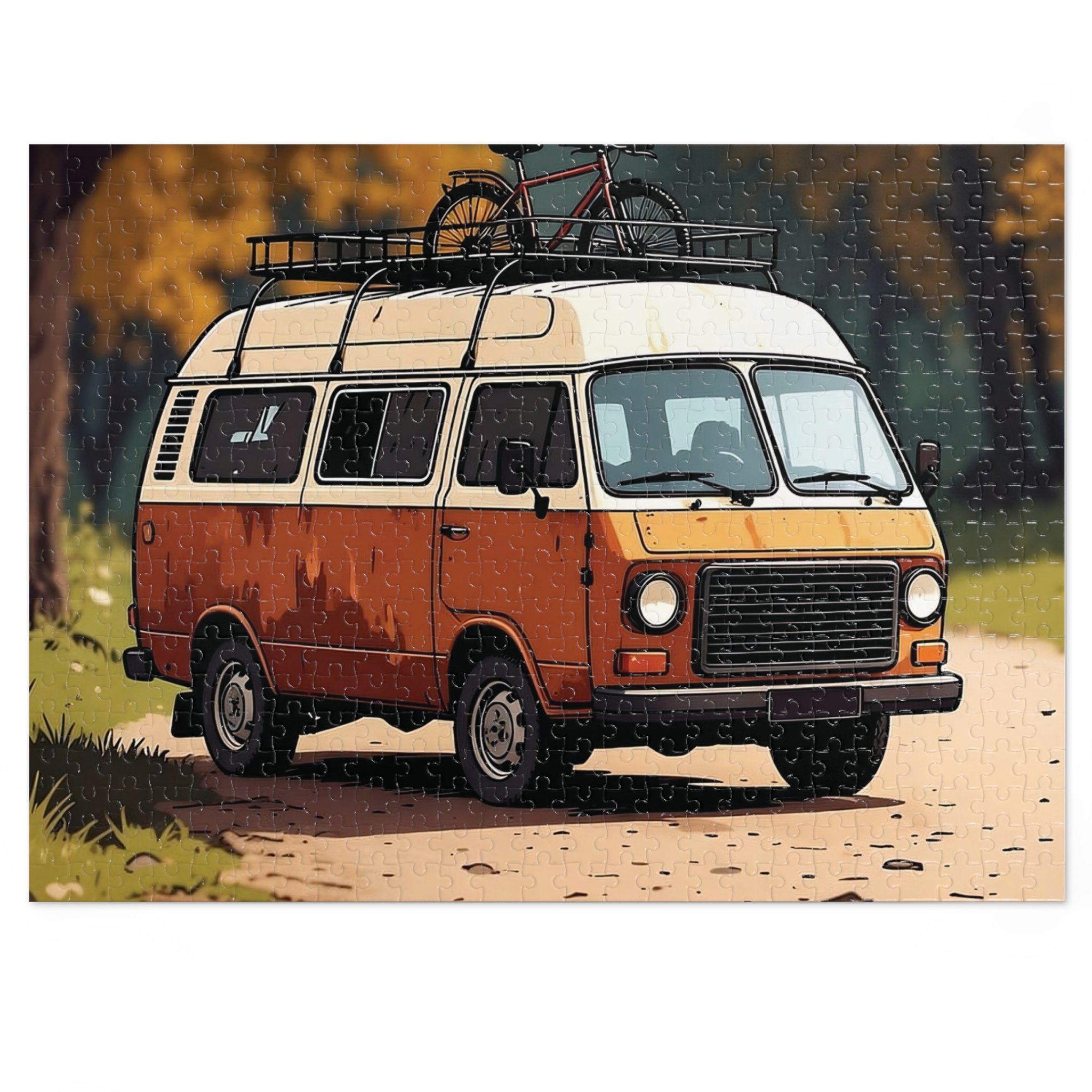 Jigsaw Puzzle with Tin — Scenic Road Trip Puzzle