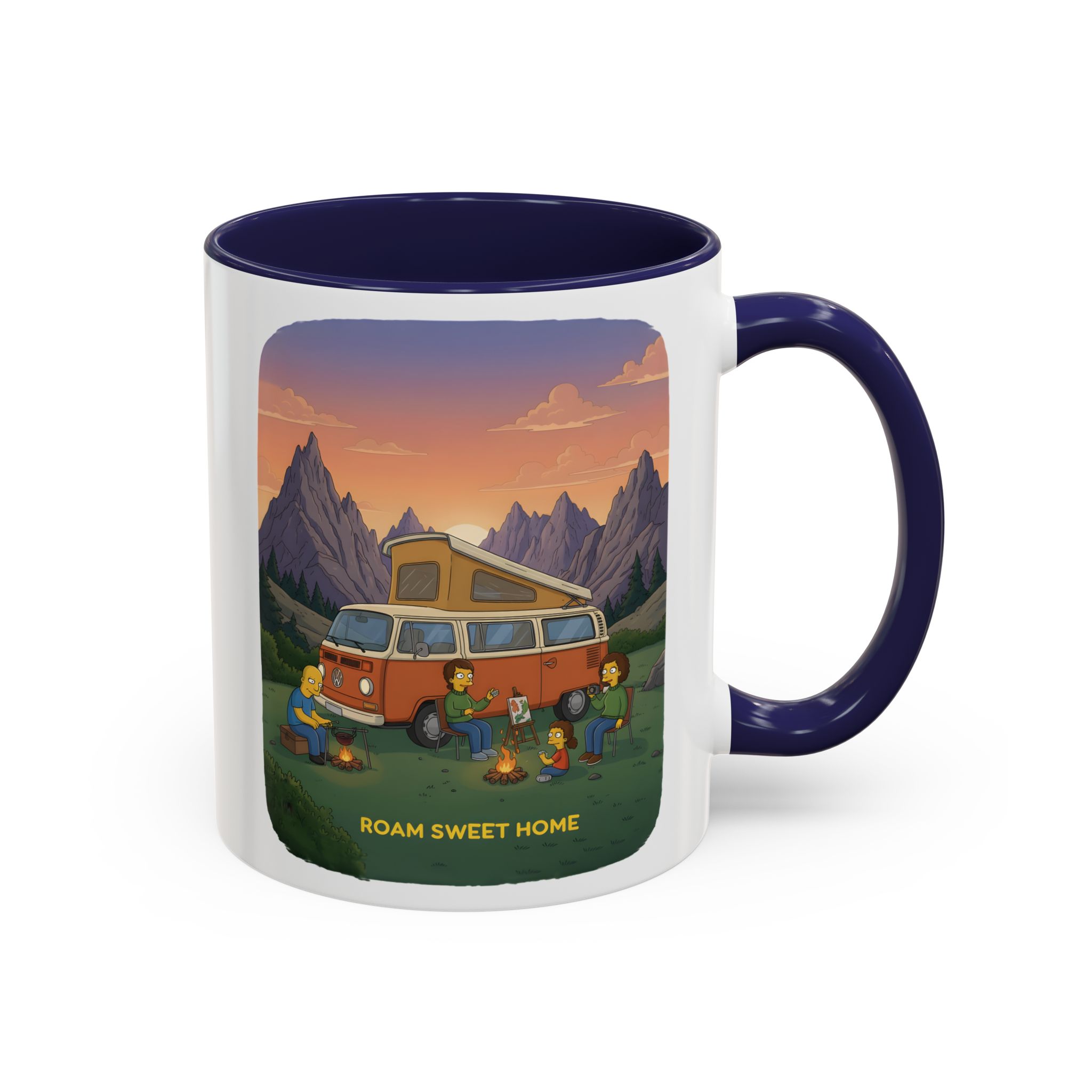 Accent Coffee Mug (11, 15oz) — "Roam Sweet Home" Design Sitcom-Line