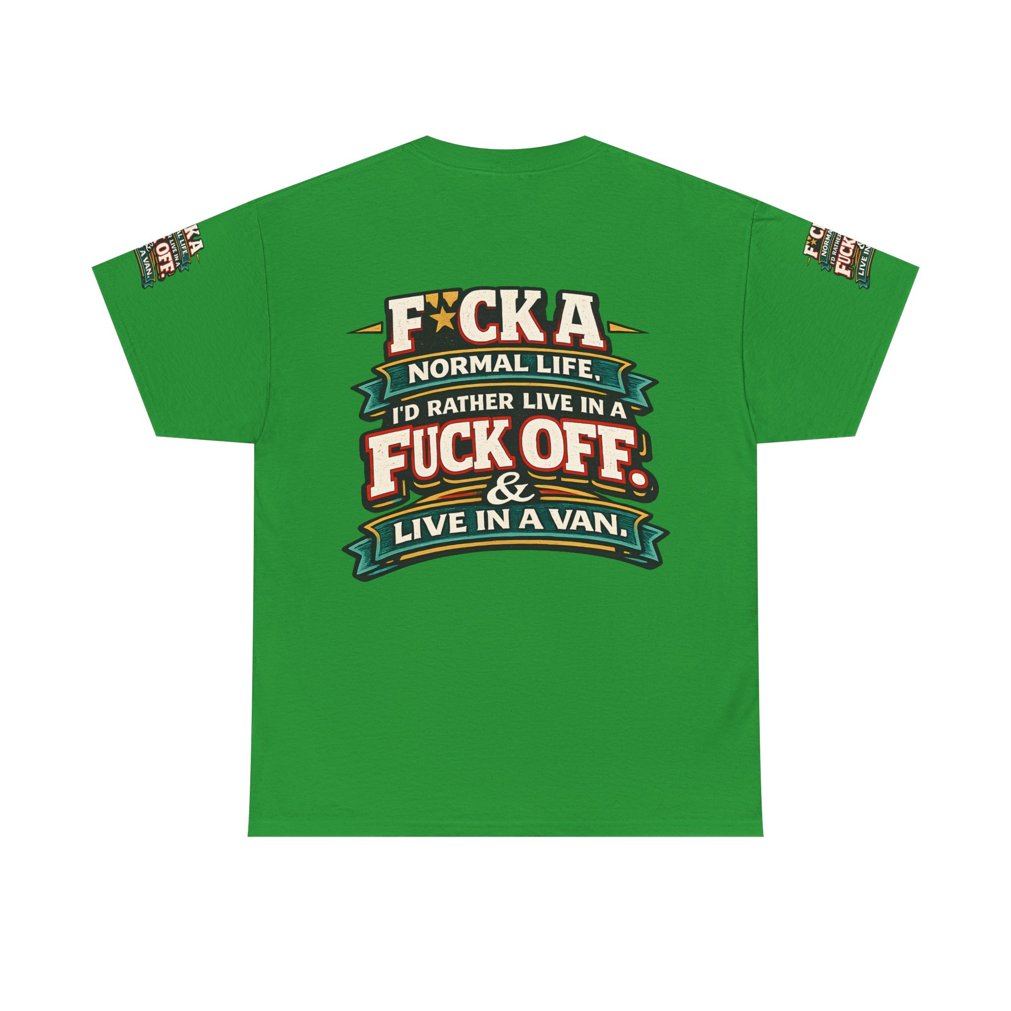 Unisex Heavy Cotton Tee — "Fuck A Normal Life" Design F**K-Line