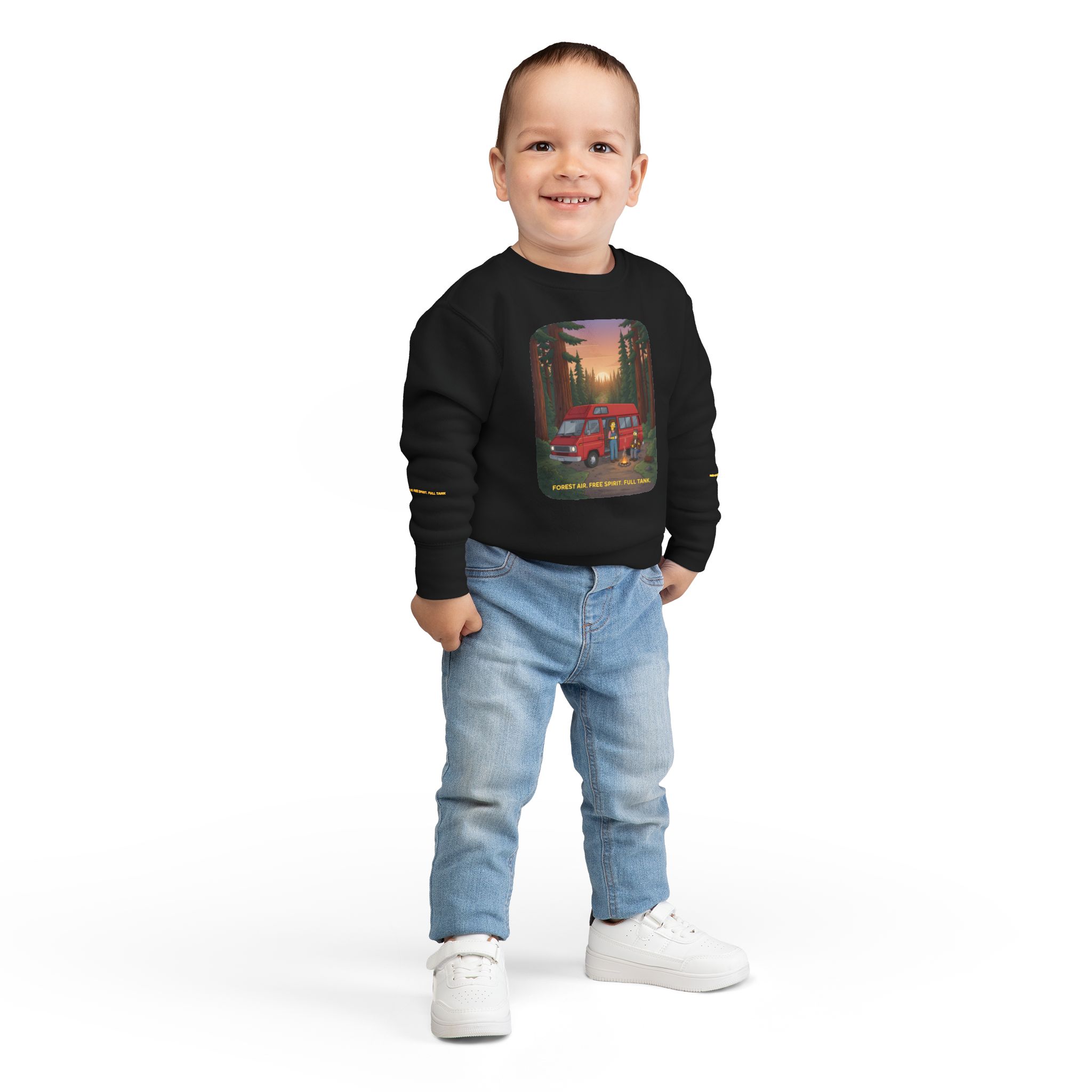 786820191589433965_2048-1.jpeg Toddler Sweatshirt - "Forest Air Free Spirit Full Tank" (Design Sitcom-Line)