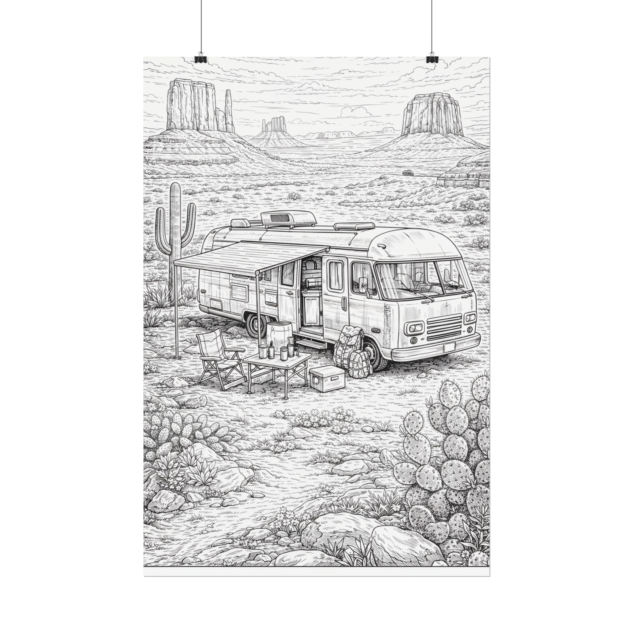 7878691671686971281_2048-1.jpeg Campervan Poster — Vintage RV Camping Landscape Wall Art
