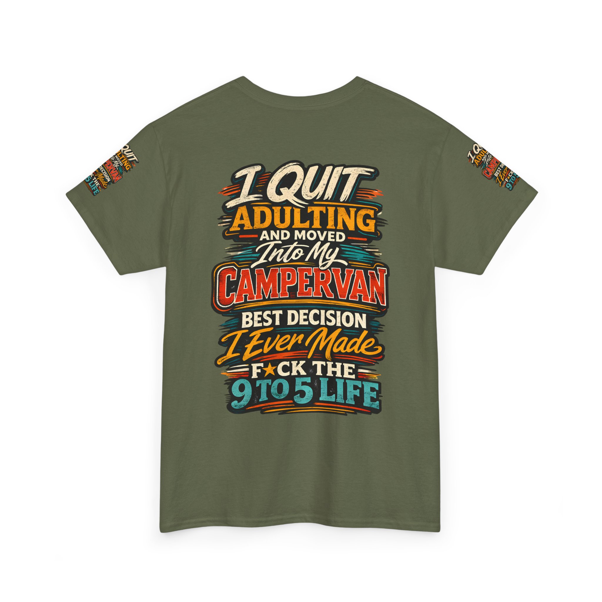 Unisex Heavy Cotton Tee — "I Quit Adulting" Design F**K-Line