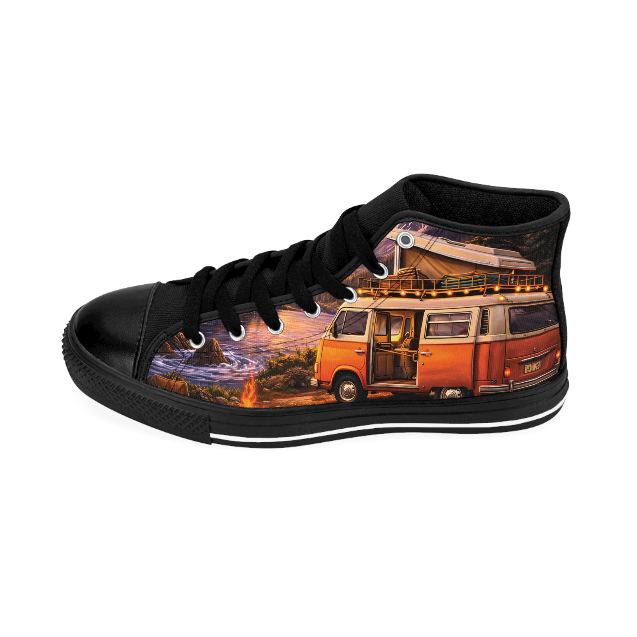 Men's High Top Sneakers — VW Camper Sneakers (Design "Scenic-Line")