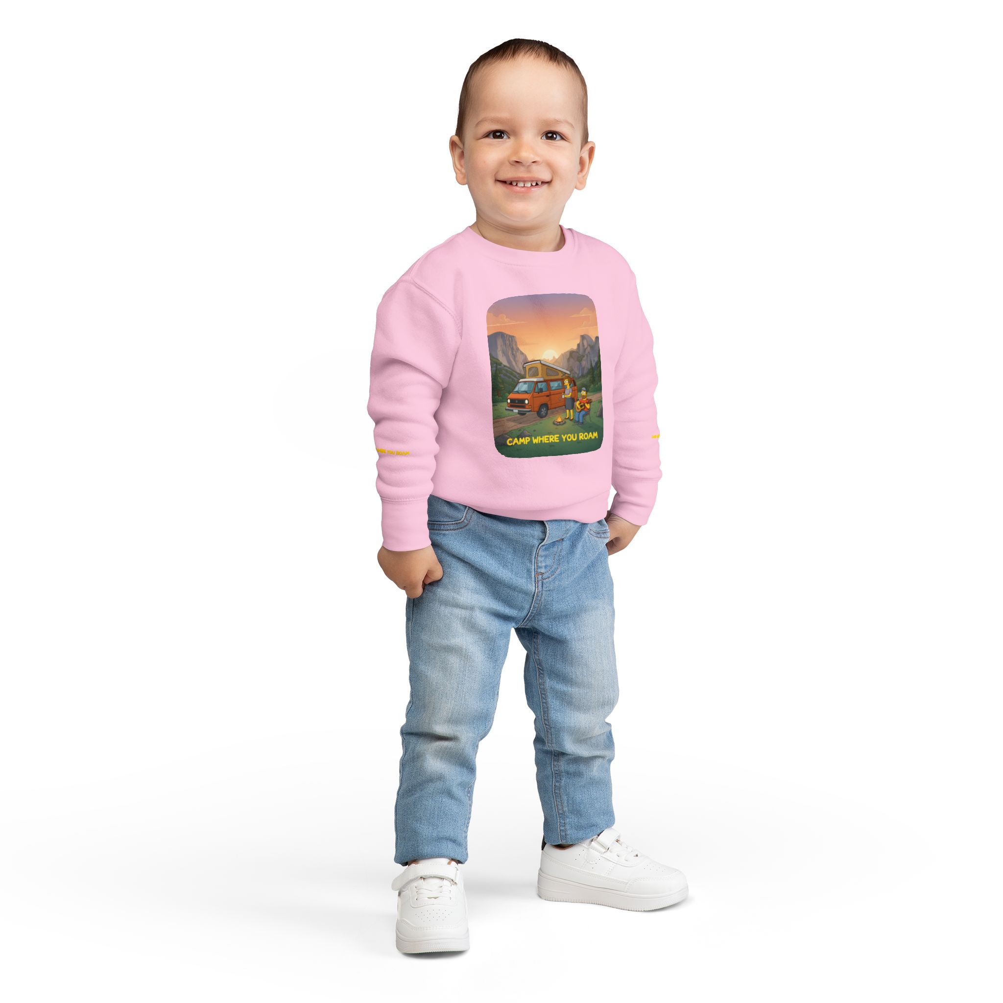 7888079224739625829_2048-1.jpeg Toddler Sweatshirt - "Camp Where You Roam" (Design Sitcom-Line)