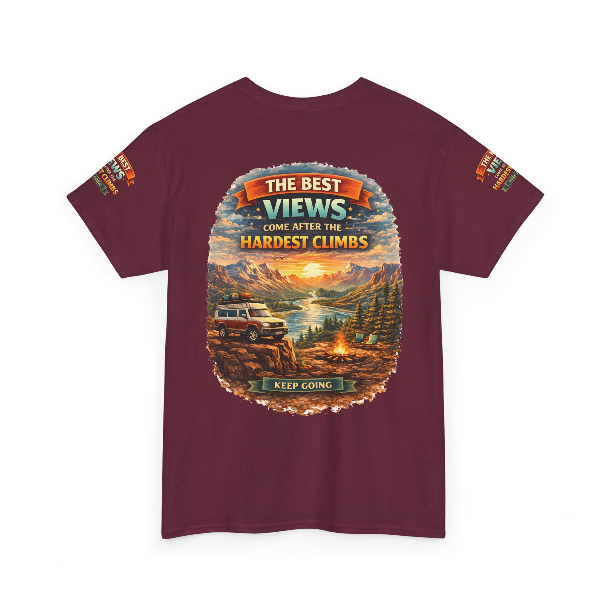 7904791843900844981_2048.jpeg Unisex Heavy Cotton Tee — "The Best Views" Design Scenic-Line