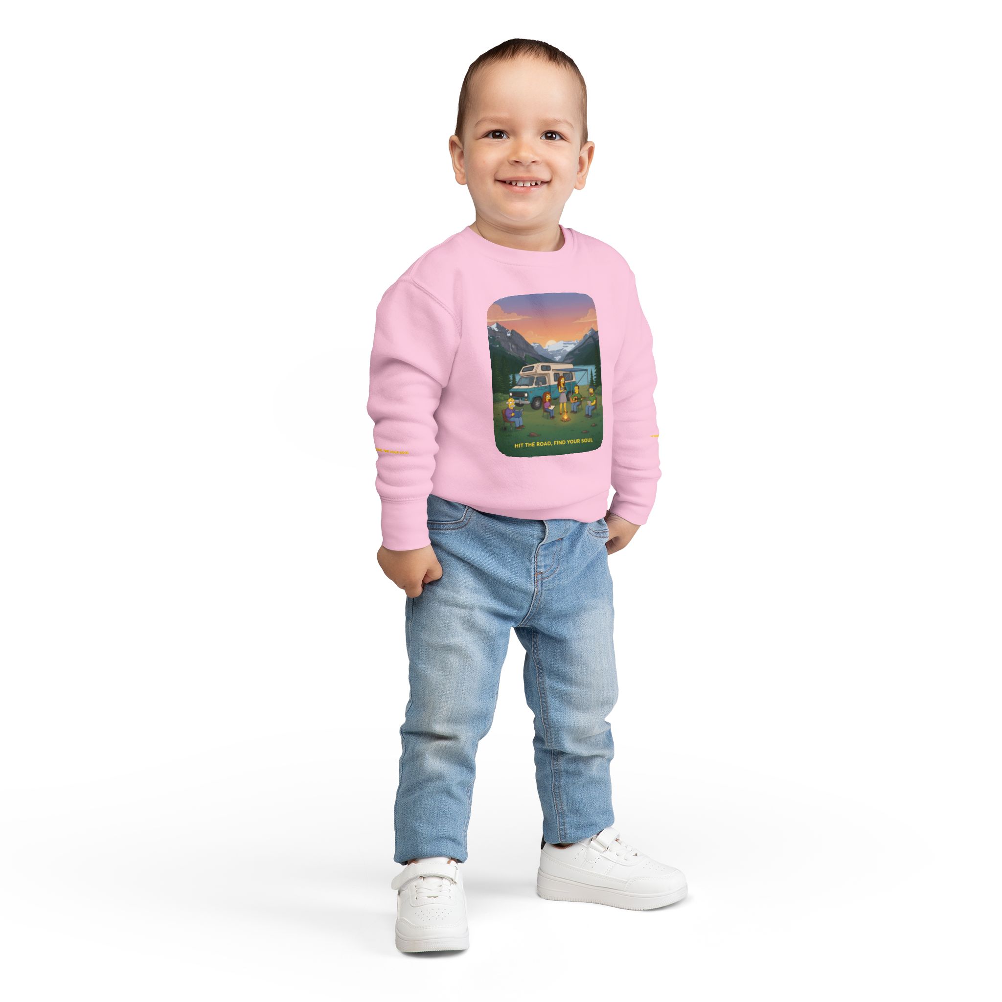 Toddler Sweatshirt - "Hit The Road-Find Your Soul" (Design Sitcom-Line)