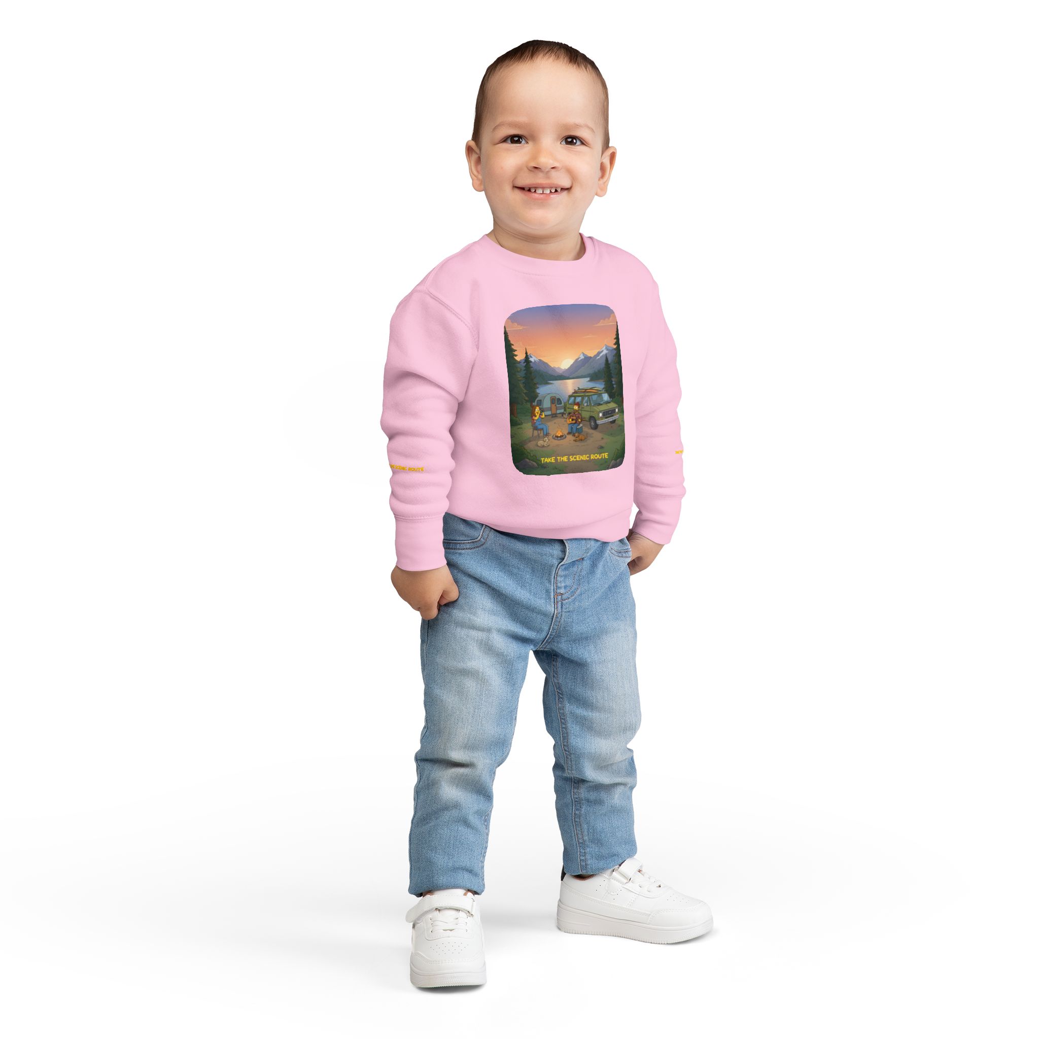 Toddler Sweatshirt - "Take The Scenic Route" (Design Sitcom-Line)