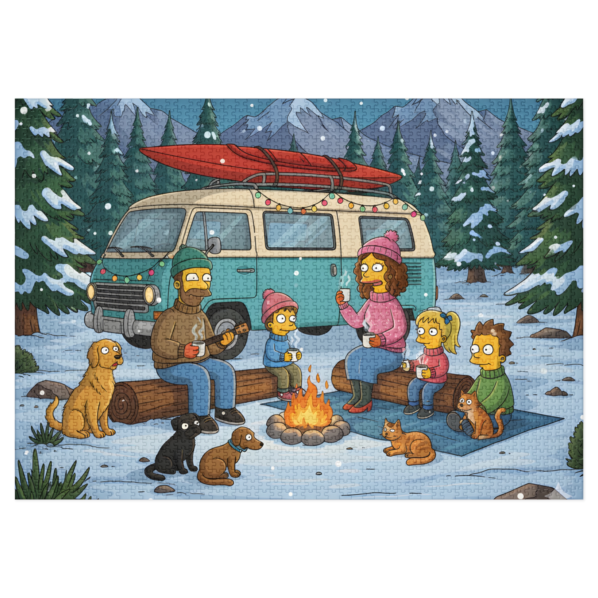 Jigsaw Puzzle with Tin — Scenic Jigsaw for Cozy Holidays