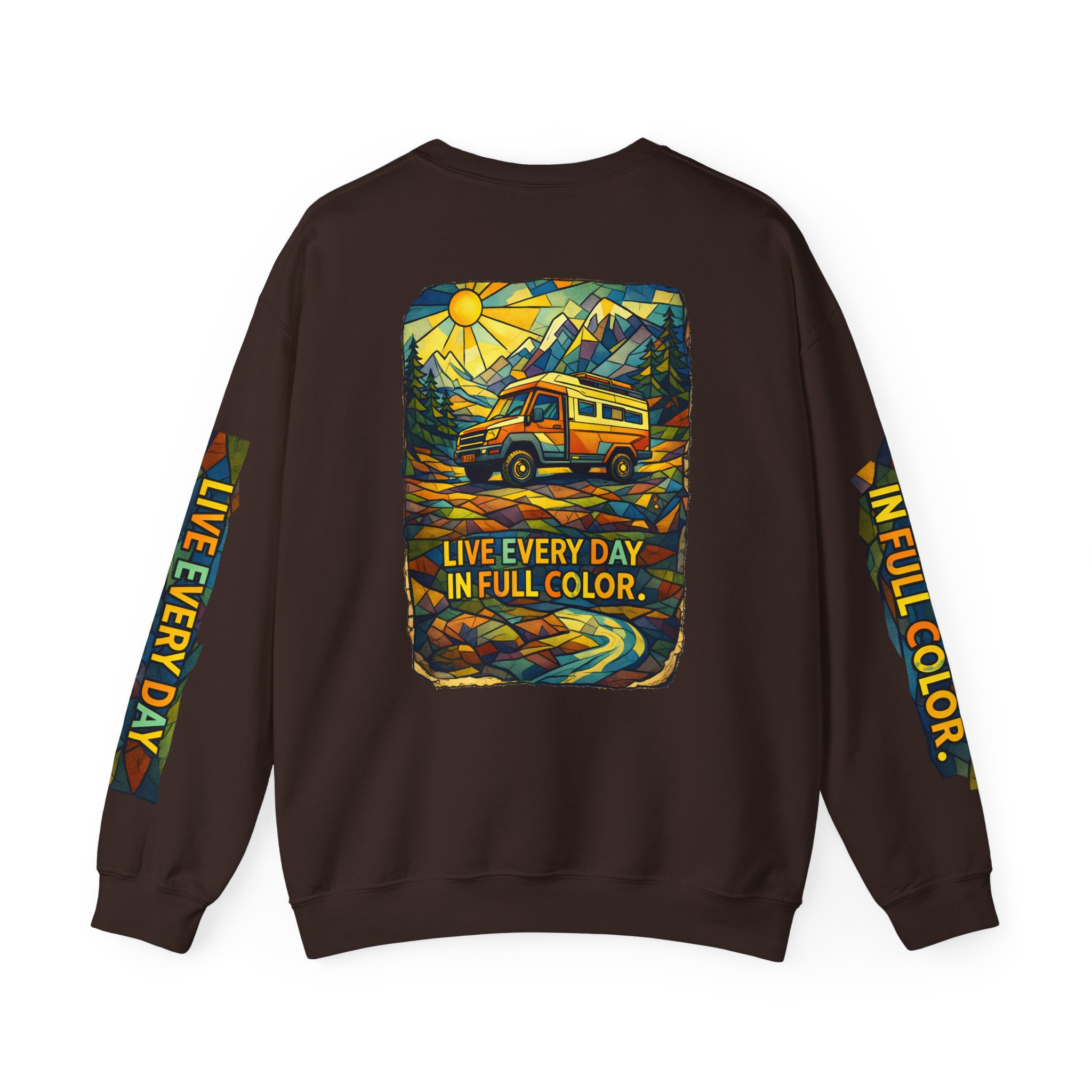 7970604007760255172_2048.jpeg Unisex Heavy Blend™ Crewneck Sweatshirt — "Live Every Day InFull Color" Design Cubic-Line