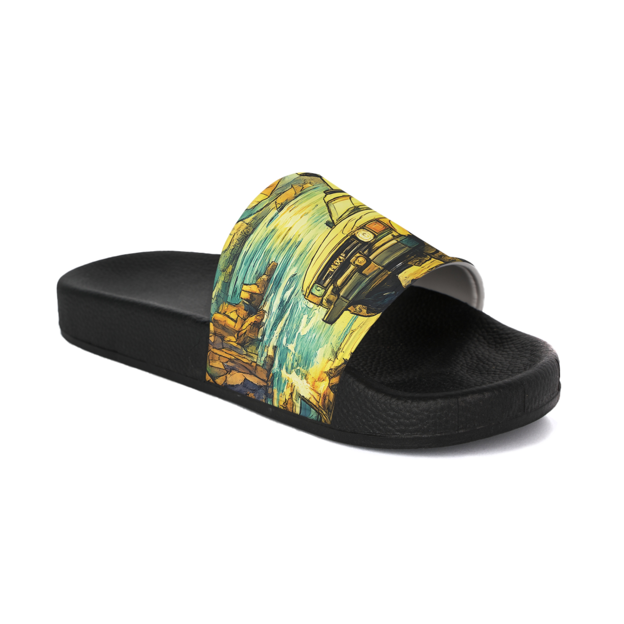 Women's Slide Sandals - Jeep Slides (Cubic-Line)