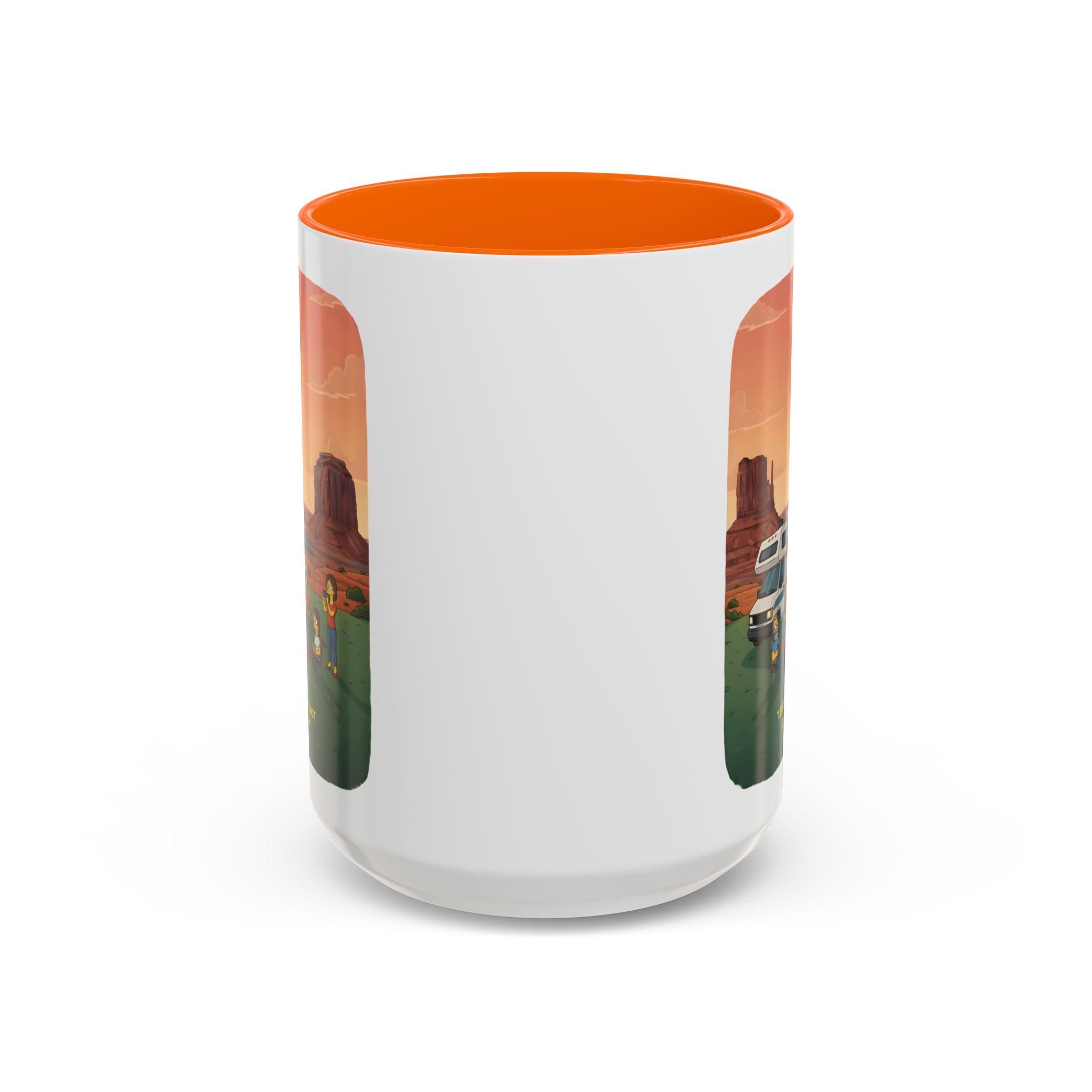 Accent Coffee Mug (11, 15oz) — "Life Is A Journey-Not A Destination" Design Sitcom-Line