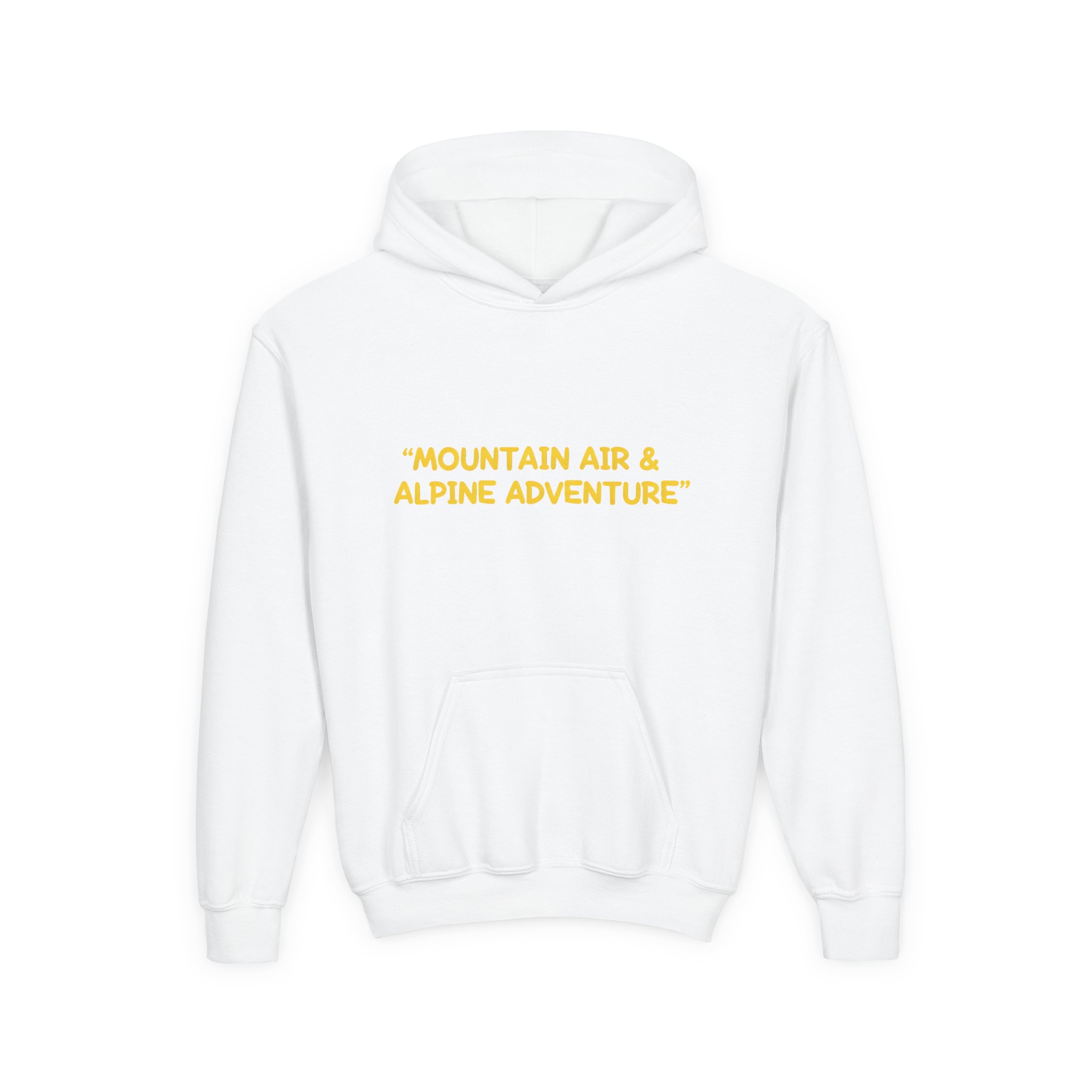 Youth Hoodie(Gildan) – "Mountain Air-Alpine Adventure" (Design Sitcom-Line)